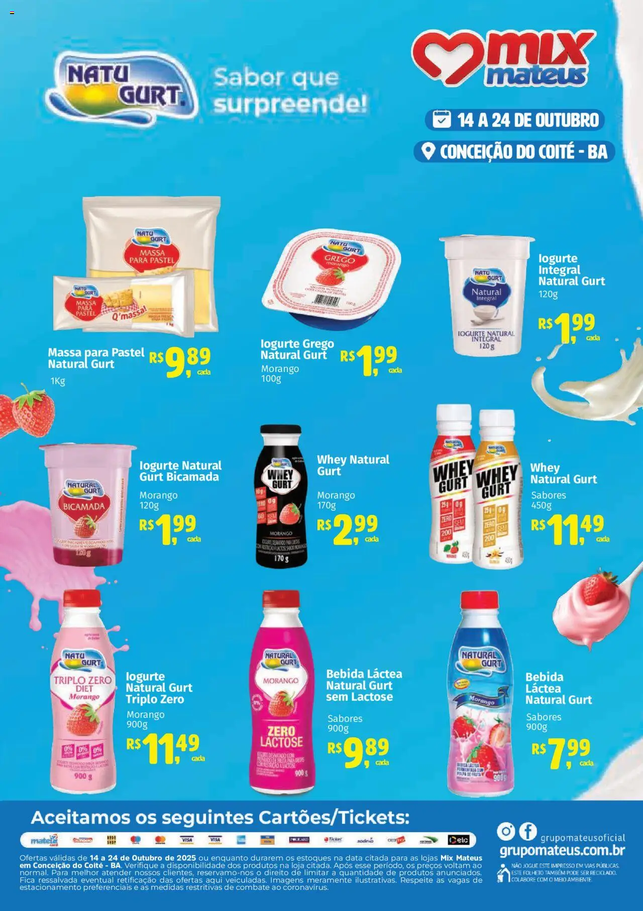 Mateus folheto "Ofertas Natural Gurt" válido a partir de 14/10/2025 - número de página 1