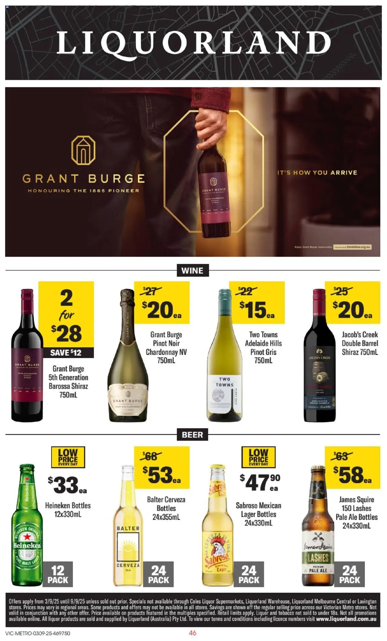 Liquorland catalogue valid from 03/09/2025 - page 1 - Heineken, Wine, Beer