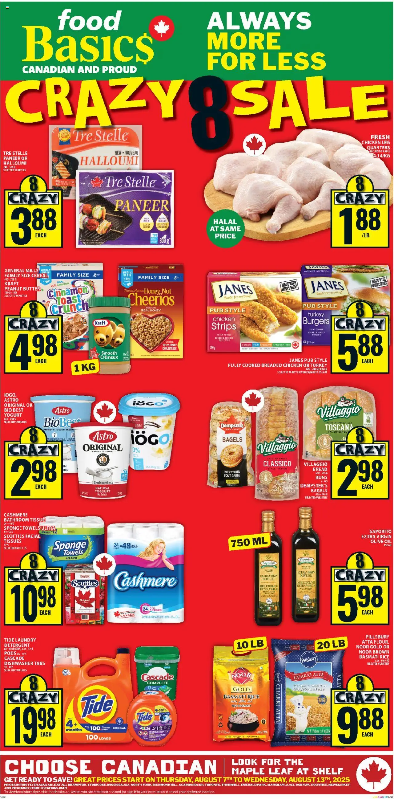 Food Basics flyer valid from Aug 07, 2025 - page number 1