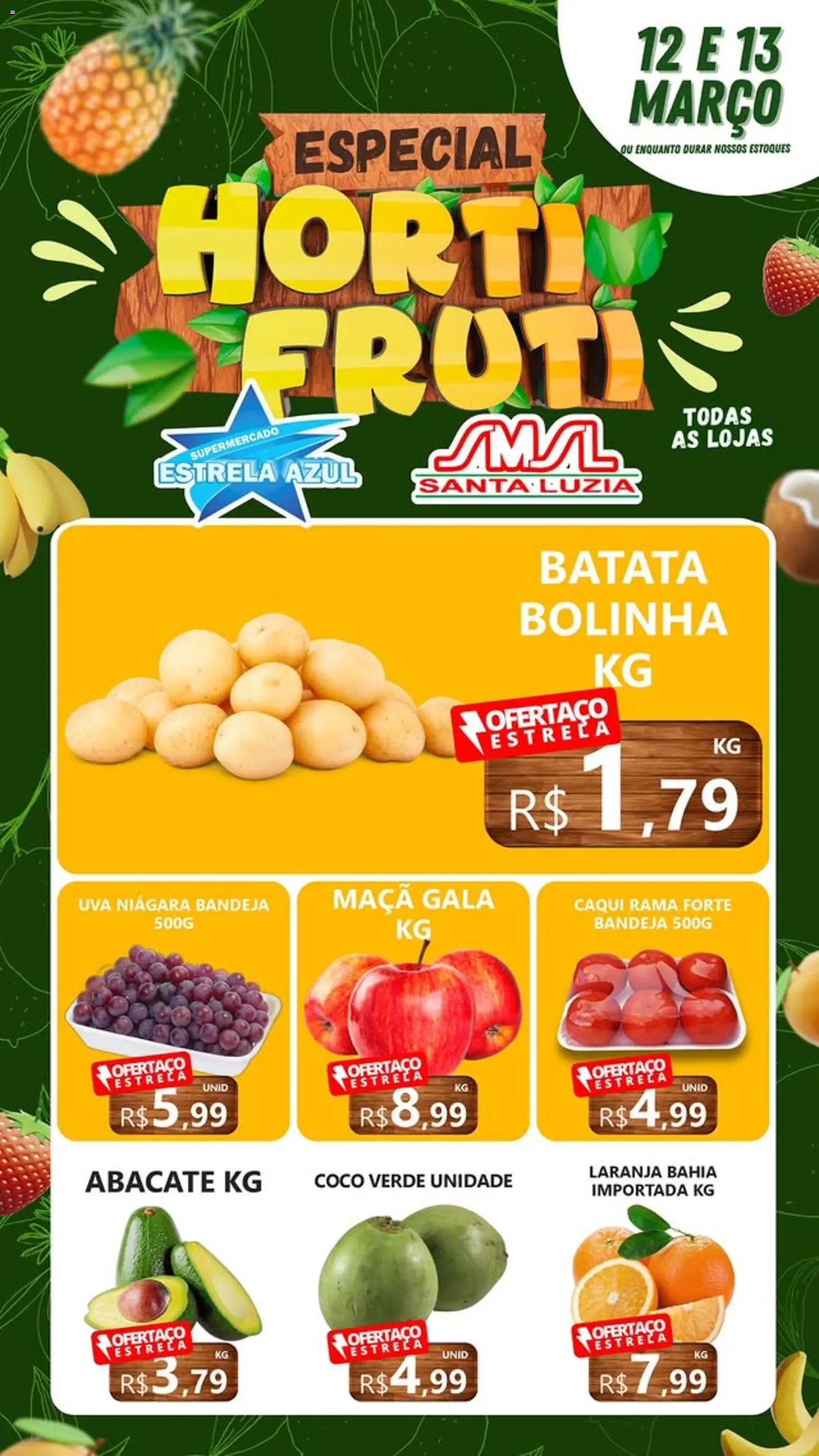Pré-Visualização do folheto "Estrela Azul ofertas Hortifruti" da loja Estrela Azul válido a partir de 12/03/2026