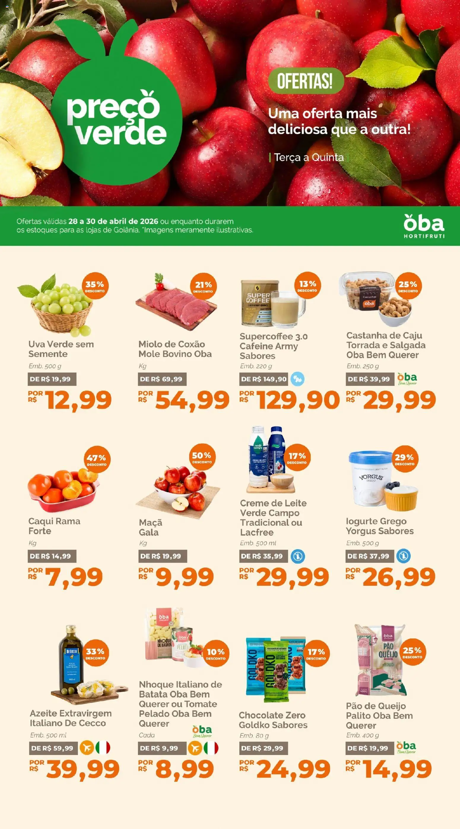 Pré-Visualização do folheto "Oba Hortifruti - Ofertas da semana" da loja Oba Hortifruti válido a partir de 28/04/2026