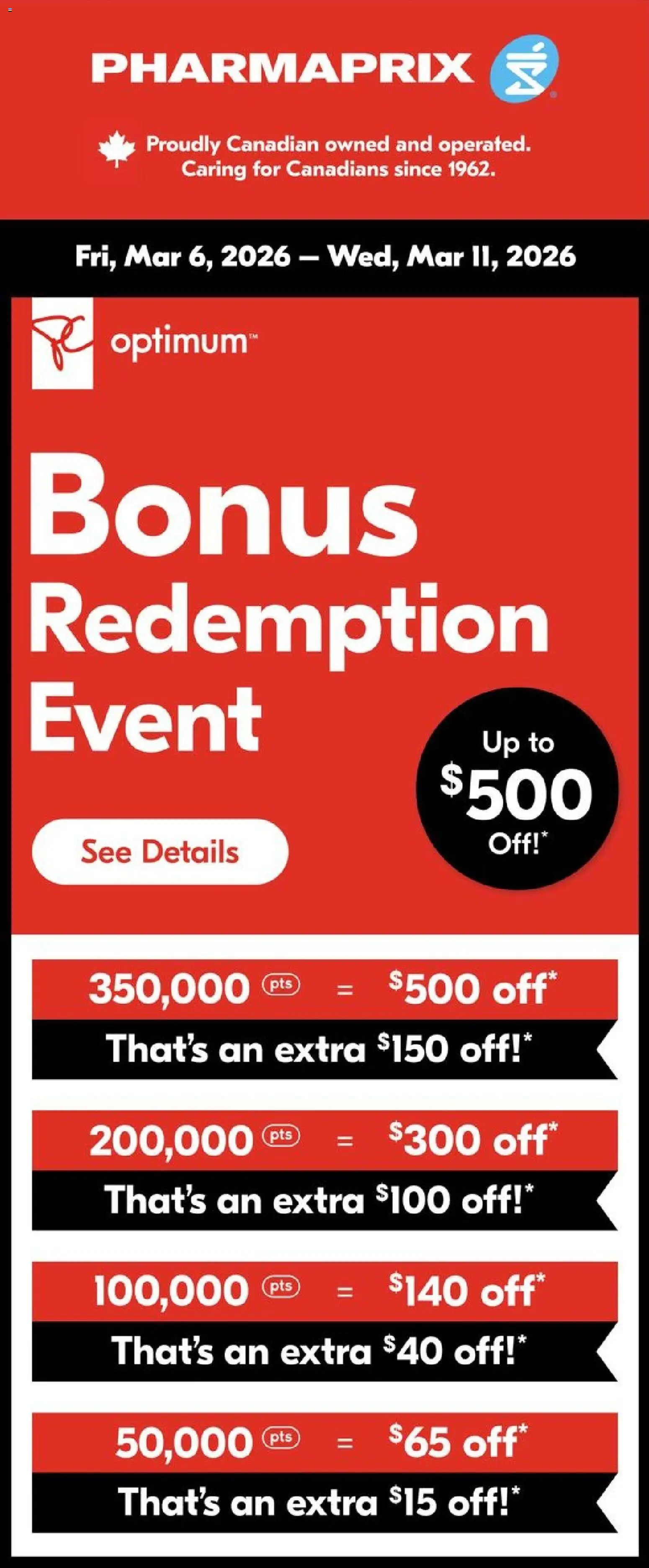 Preview of leaflet Pharmaprix - Event from shop Pharmaprix is valid from Mar 06, 2026