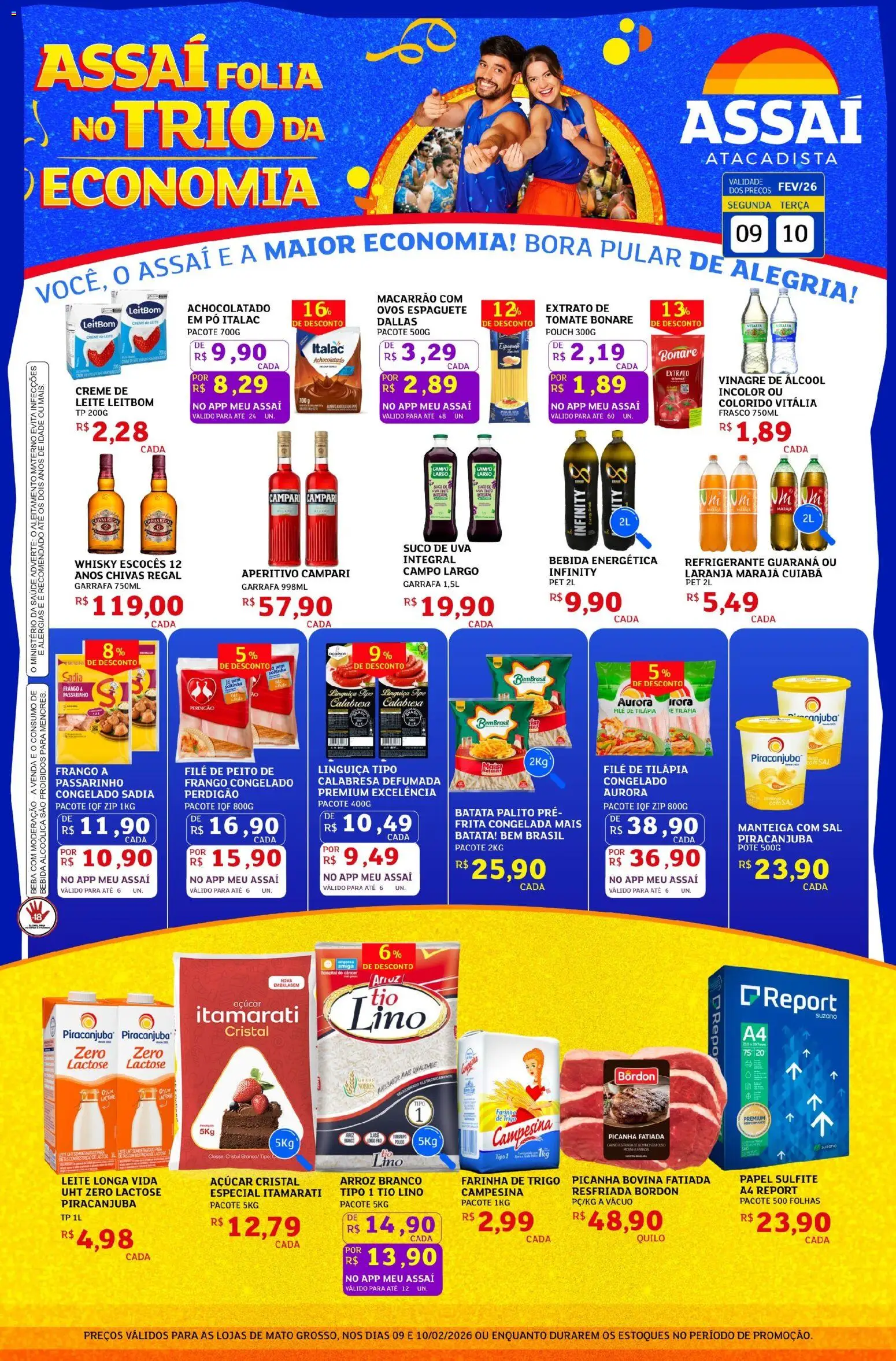 Pré-Visualização do folheto "Encarte - MT" da loja Assaí Atacadista válido a partir de 09/02/2026