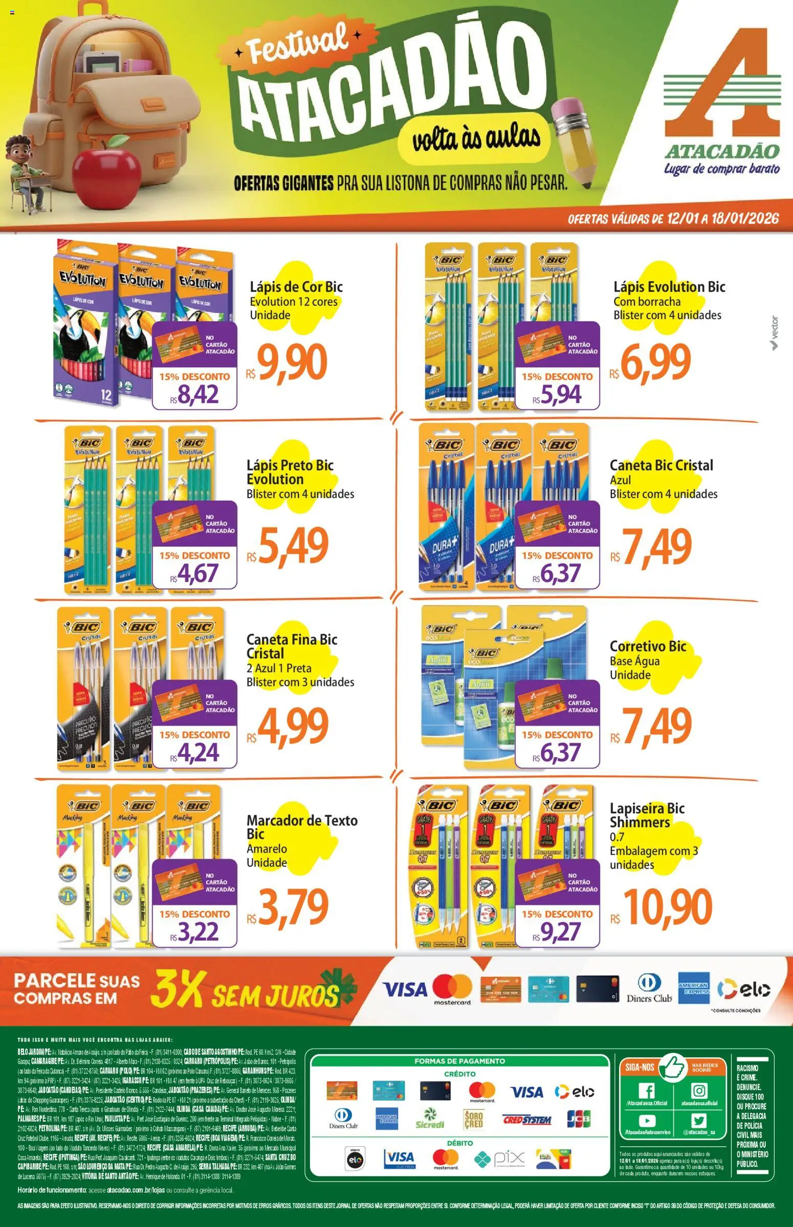 Pré-Visualização do folheto "Ofertas - PE" da loja Atacadão válido a partir de 12/01/2026