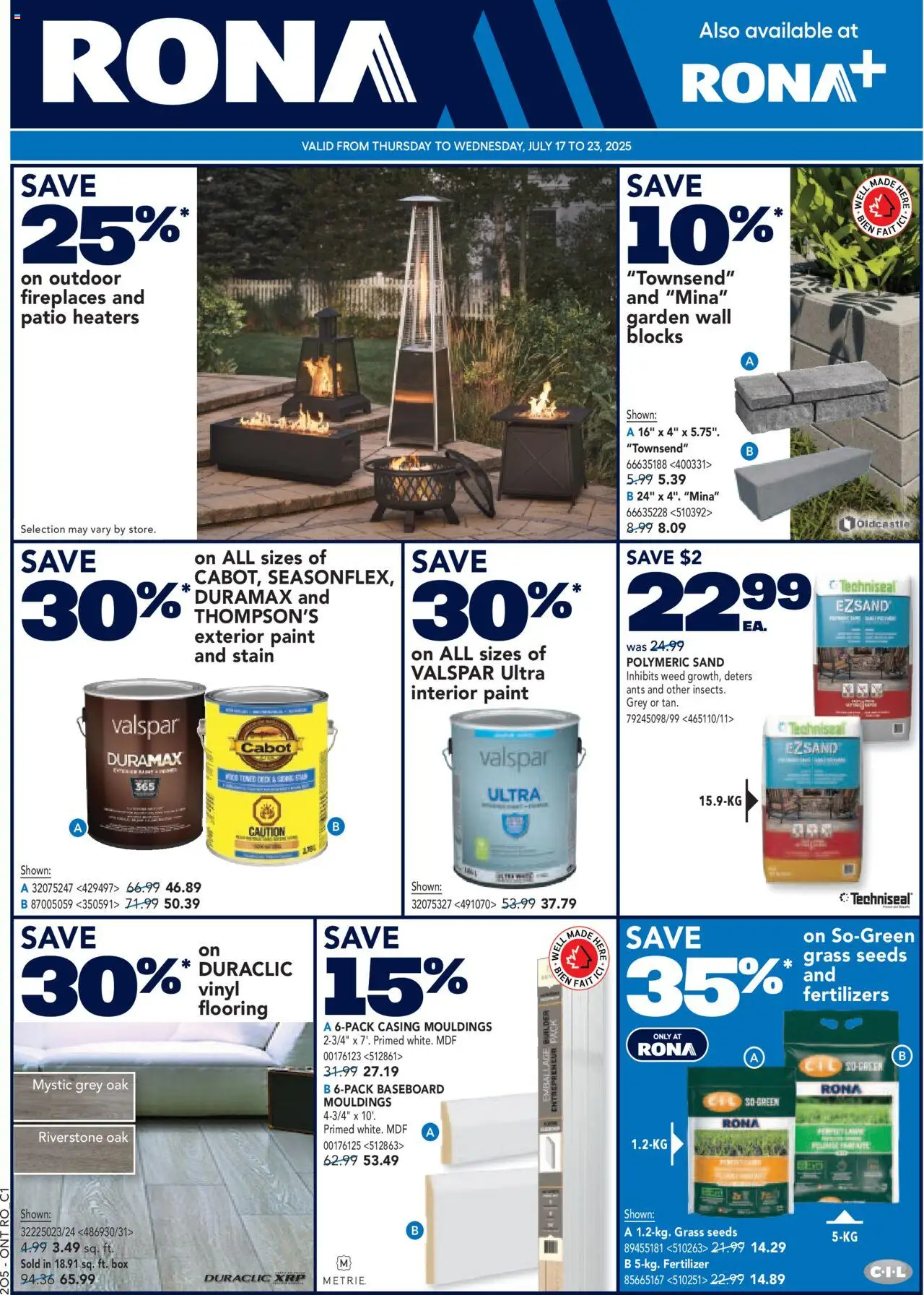 Rona flyer valid from Jul 17, 2025 - page number 1 - Box, Fertilizer