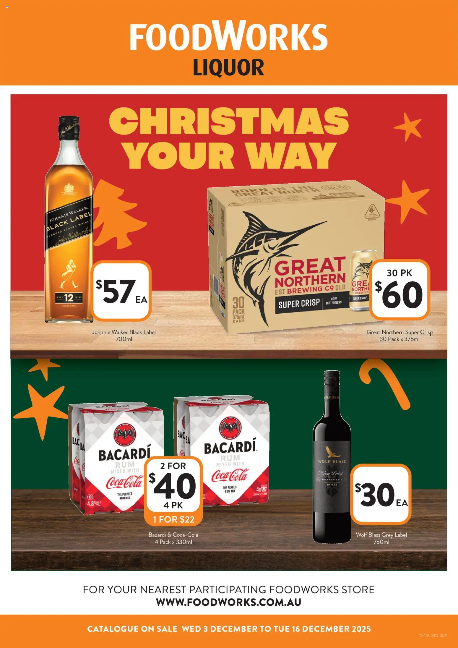 Preview of catalogue Liquor VIC from shop Foodworks valid 03/12/2025