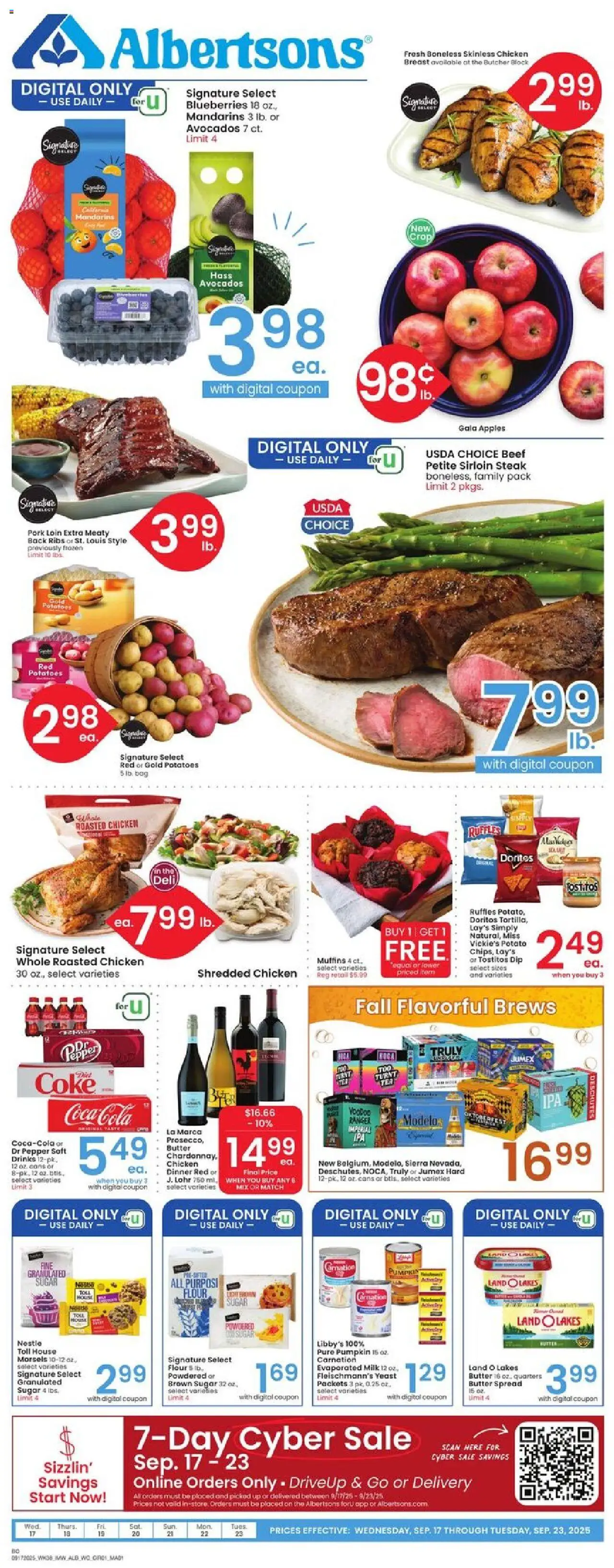 Albertsons Weekly Ad from 09/17/2025 - Flyer - Page number 1