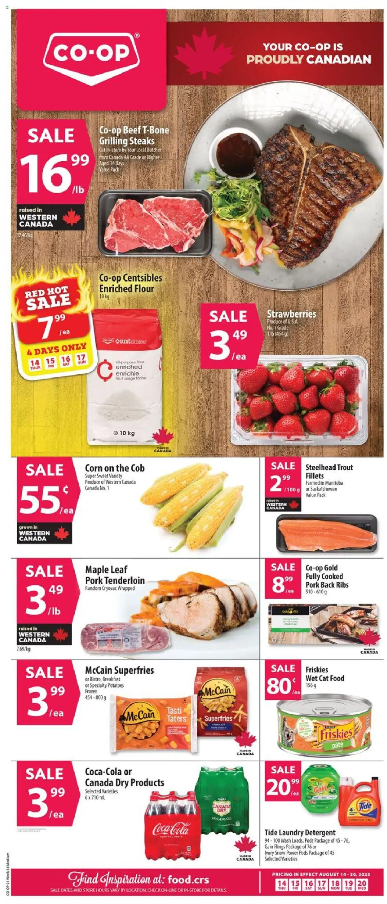 Co-op Food flyer valid from Aug 14, 2025 - page number 1