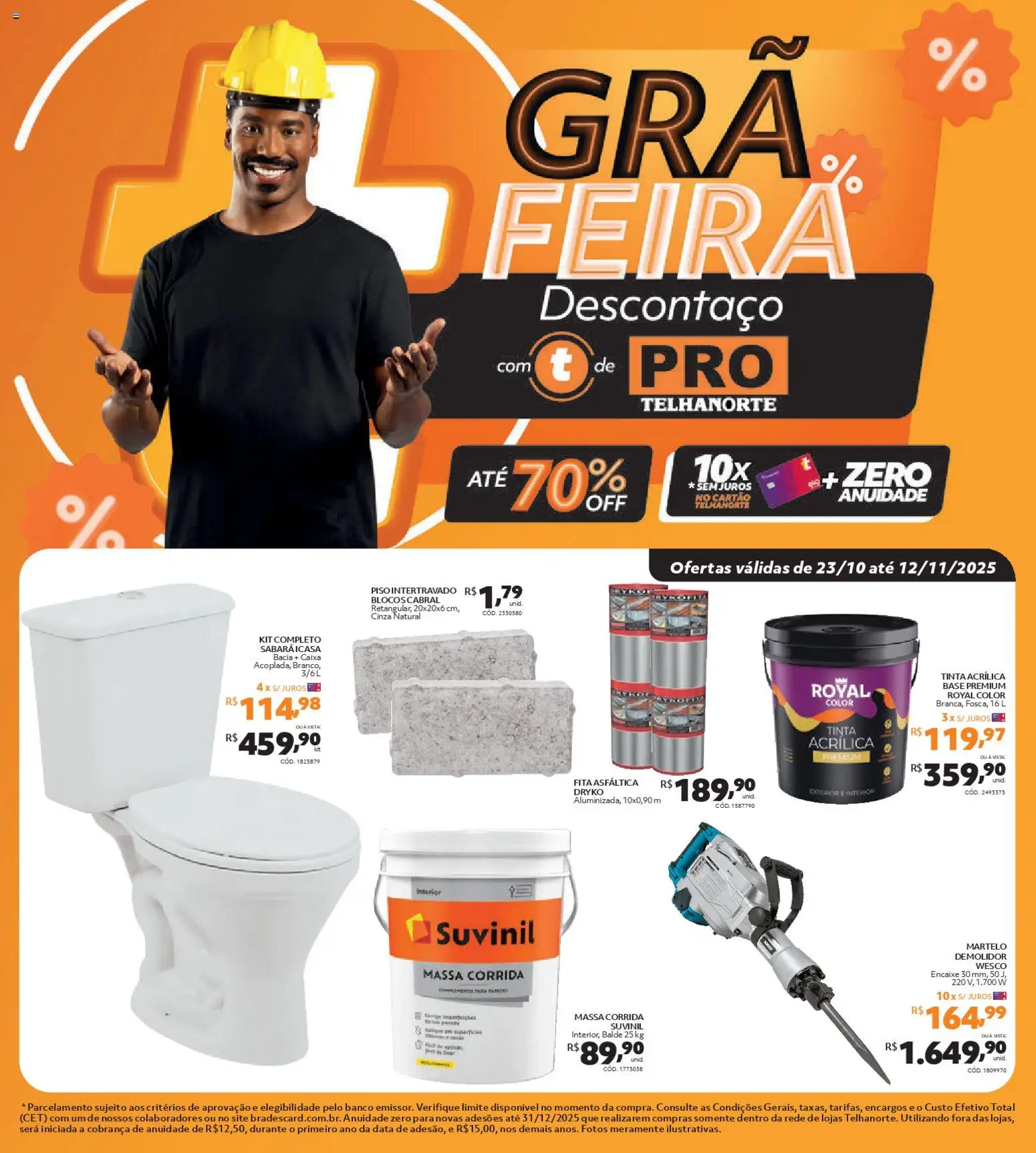 Telhanorte folheto "Ofertas Pro" válido a partir de 23/10/2025 - número de página 1