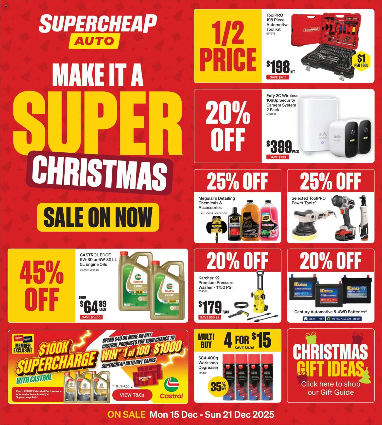 Preview of catalogue Catalogue from shop Supercheap Auto valid 15 Dec 2025