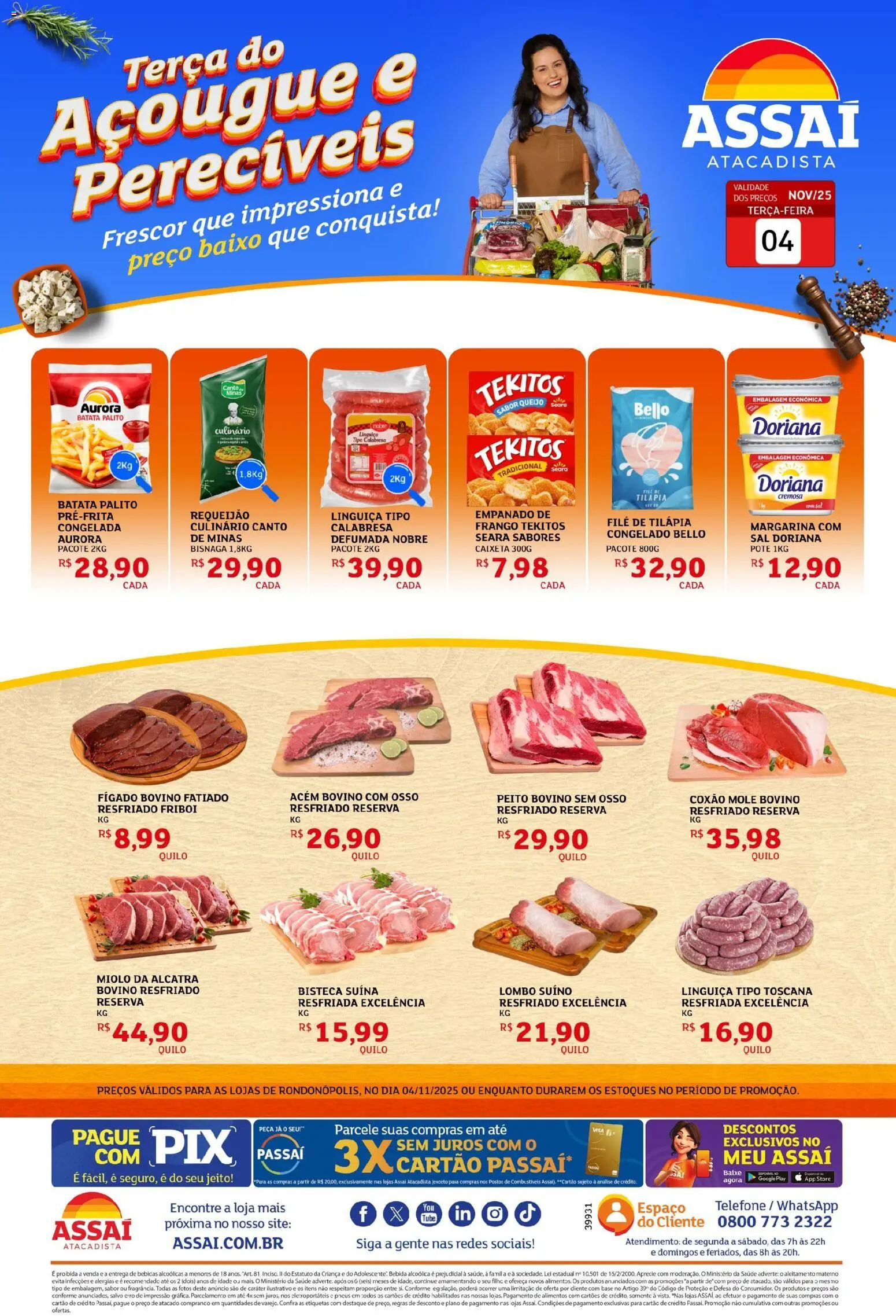 Pré-Visualização do folheto "Encarte - MT" da loja Assaí Atacadista válido a partir de 04/11/2025
