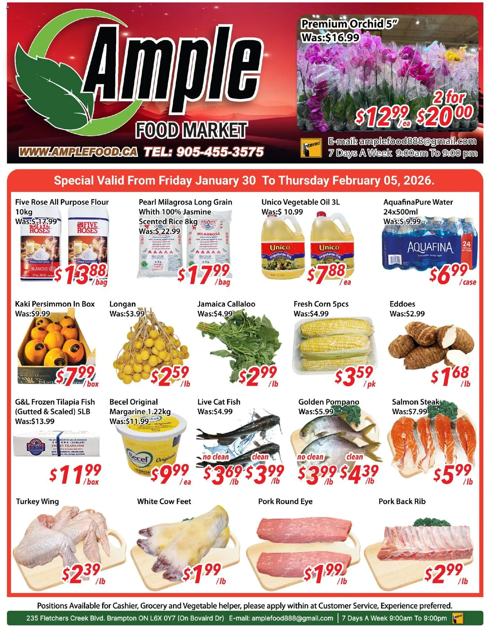 Preview of leaflet Weekly flyer / circulaire from shop Ample Food Market is valid from Jan 30, 2026