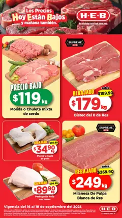 Vista previa las ofertas de la tienda H-E-B - Folleto desde el 16/09/2025 