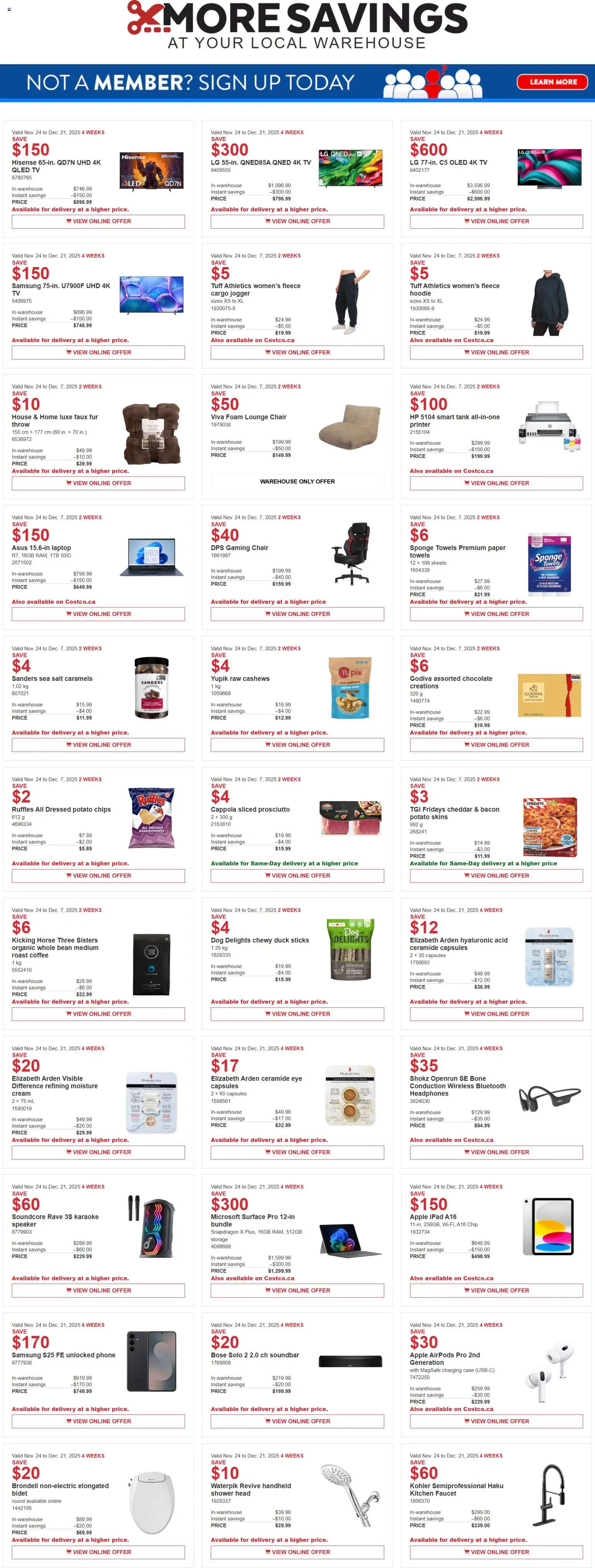 Preview of leaflet Weekly Flyer from shop Costco is valid from Nov 24, 2025