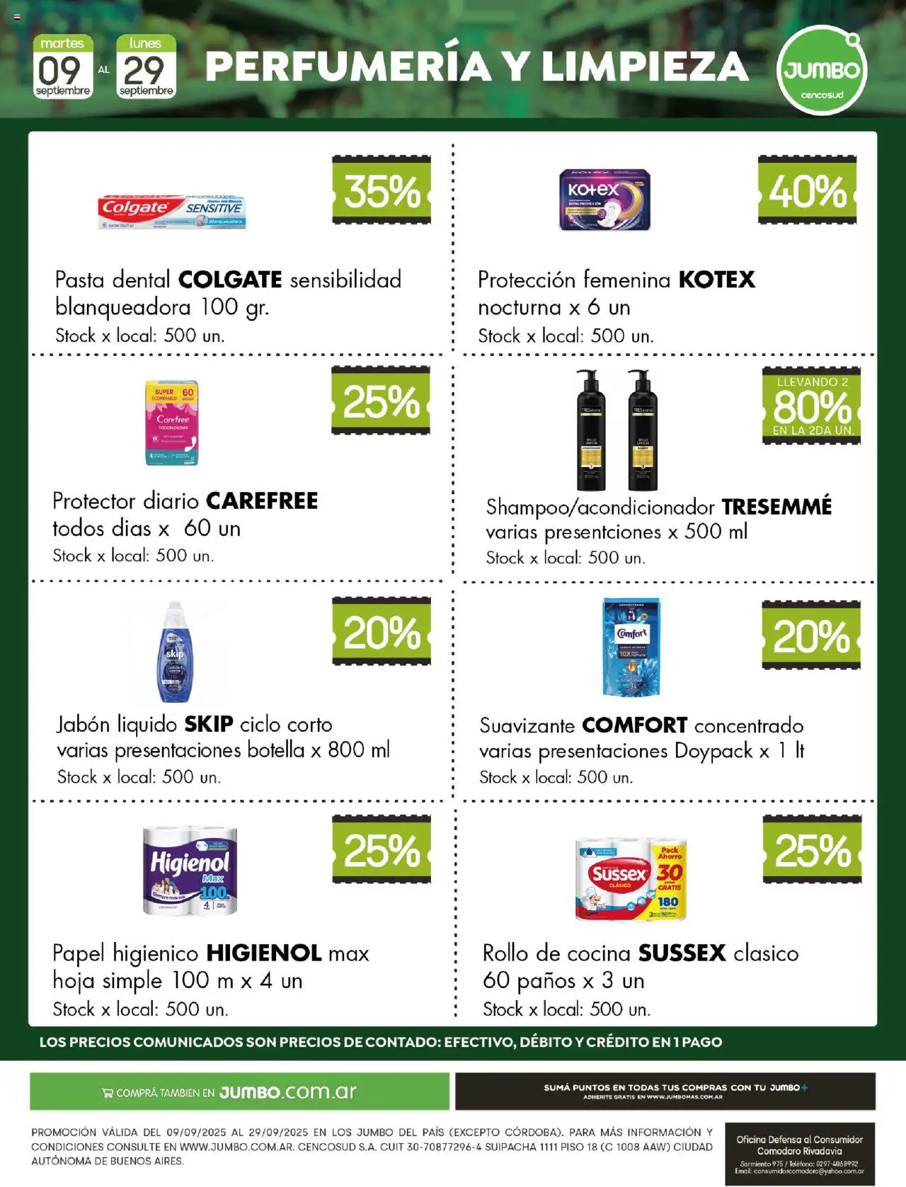 Jumbo Especial Perfumería y Limpieza del 09/09/2025 >> Catálogo