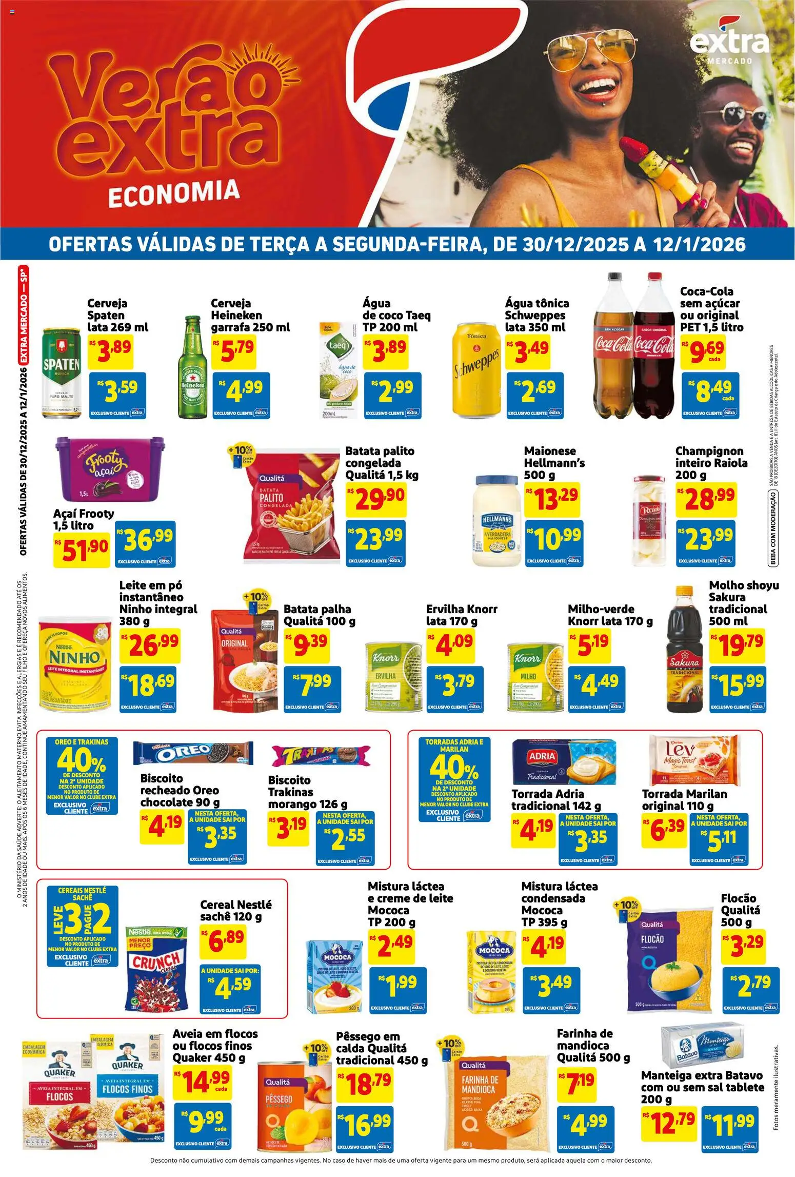 Pré-Visualização do folheto "Ofertas de Mercado Quinzenal" da loja Extra válido a partir de 30/12/2025