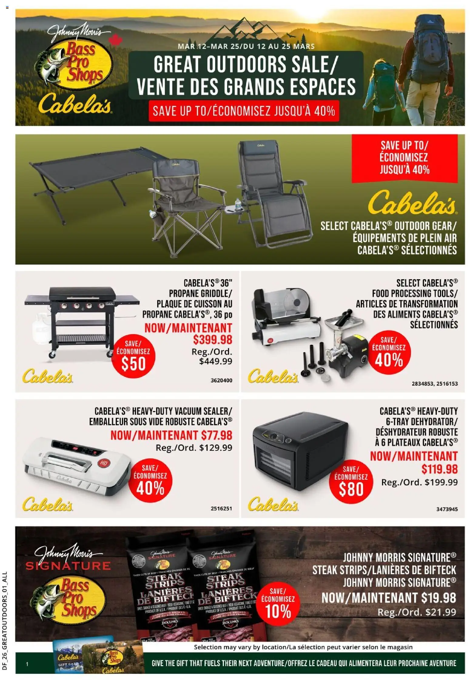 Preview of leaflet Cabelas weekly flyer / circulaire from shop Cabelas is valid from Mar 12, 2026