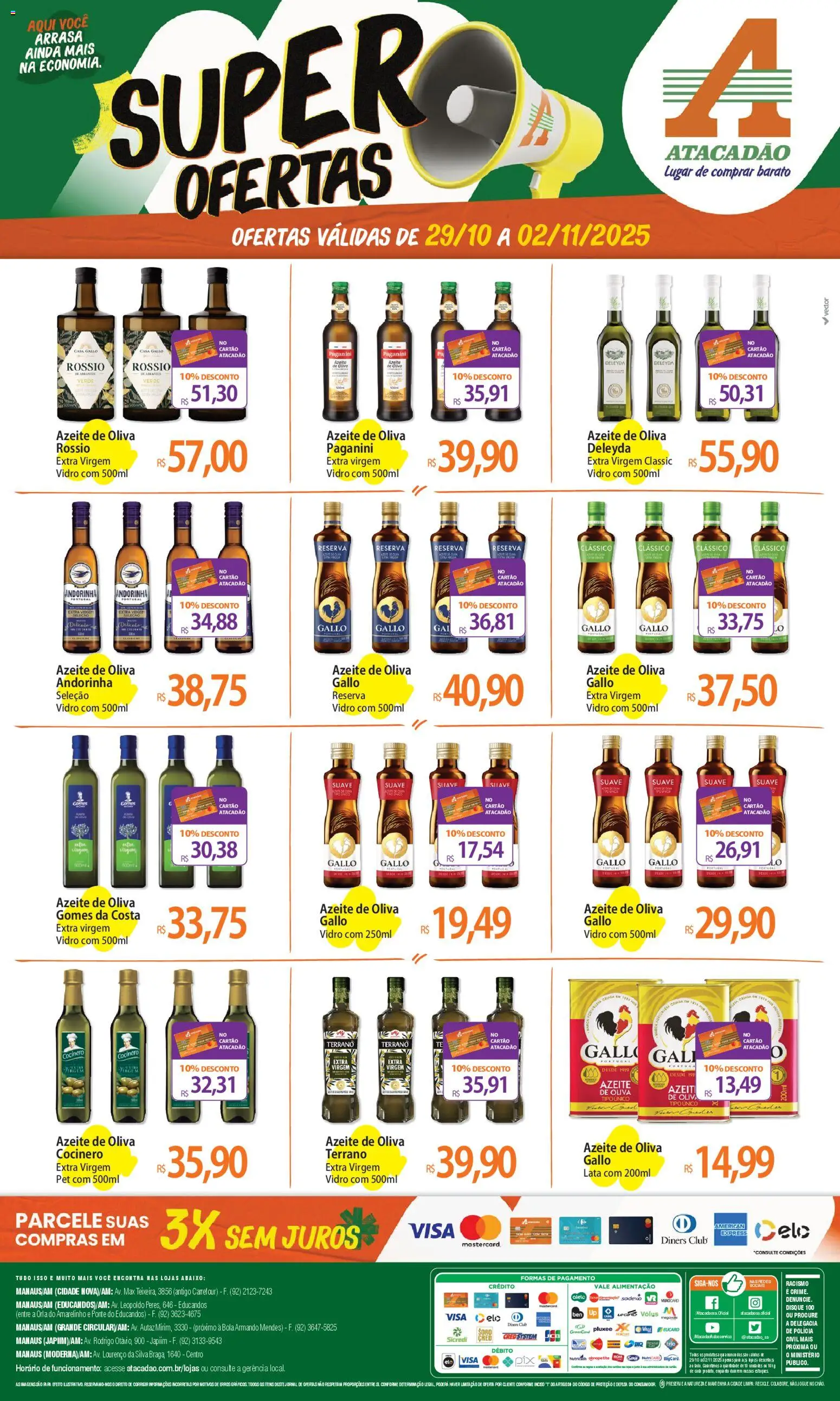Pré-Visualização do folheto "Ofertas - AM" da loja Atacadão válido a partir de 29/10/2025