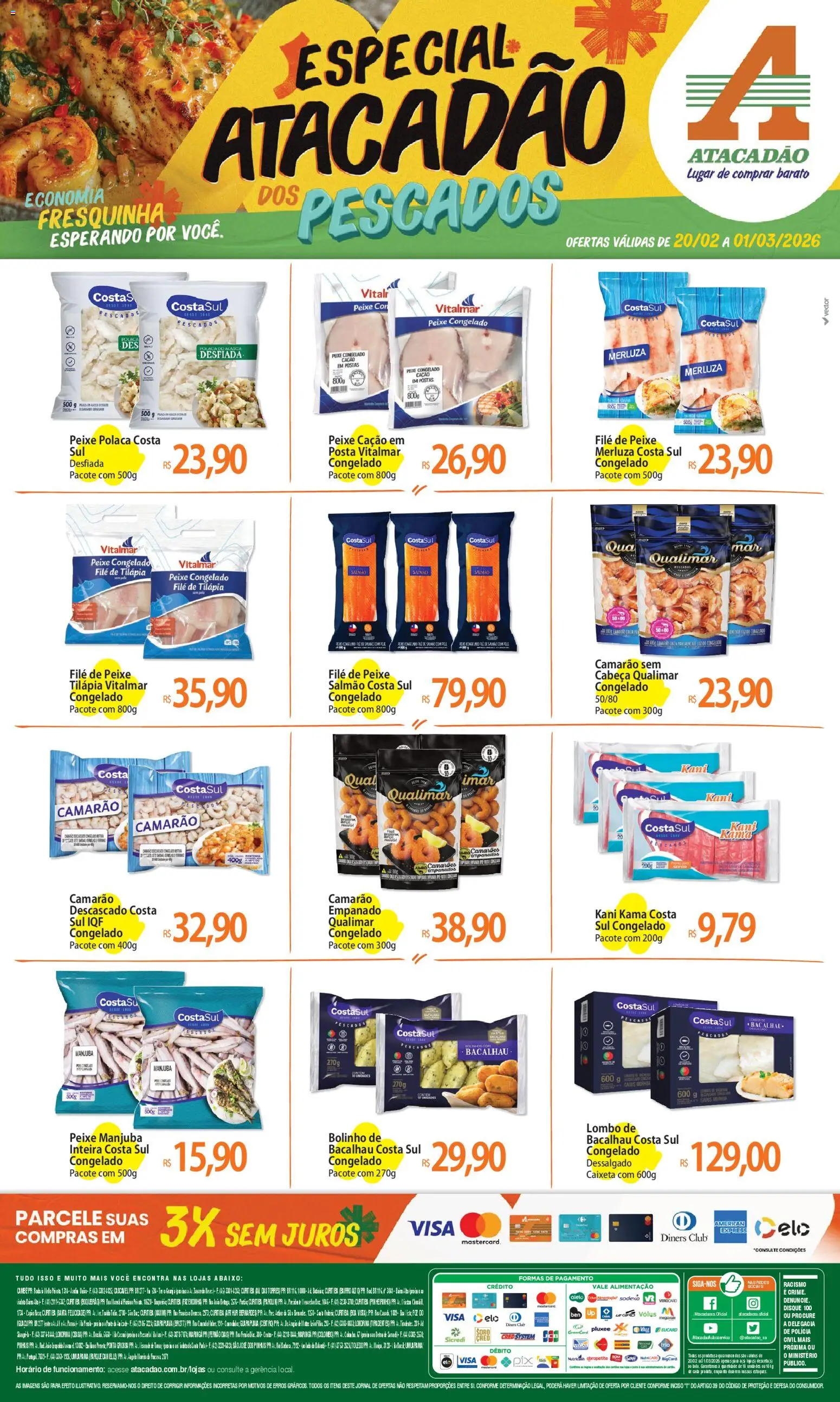 Pré-Visualização do folheto "Ofertas - PR" da loja Atacadão válido a partir de 20/02/2026