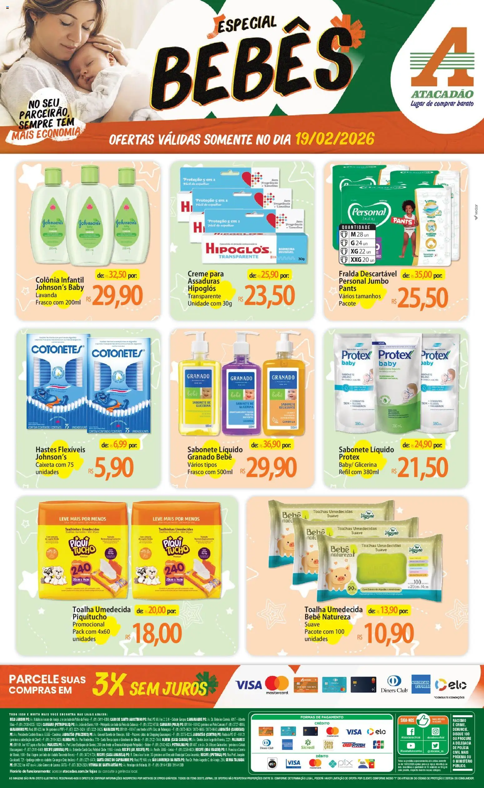 Pré-Visualização do folheto "Ofertas - PE" da loja Atacadão válido a partir de 19/02/2026