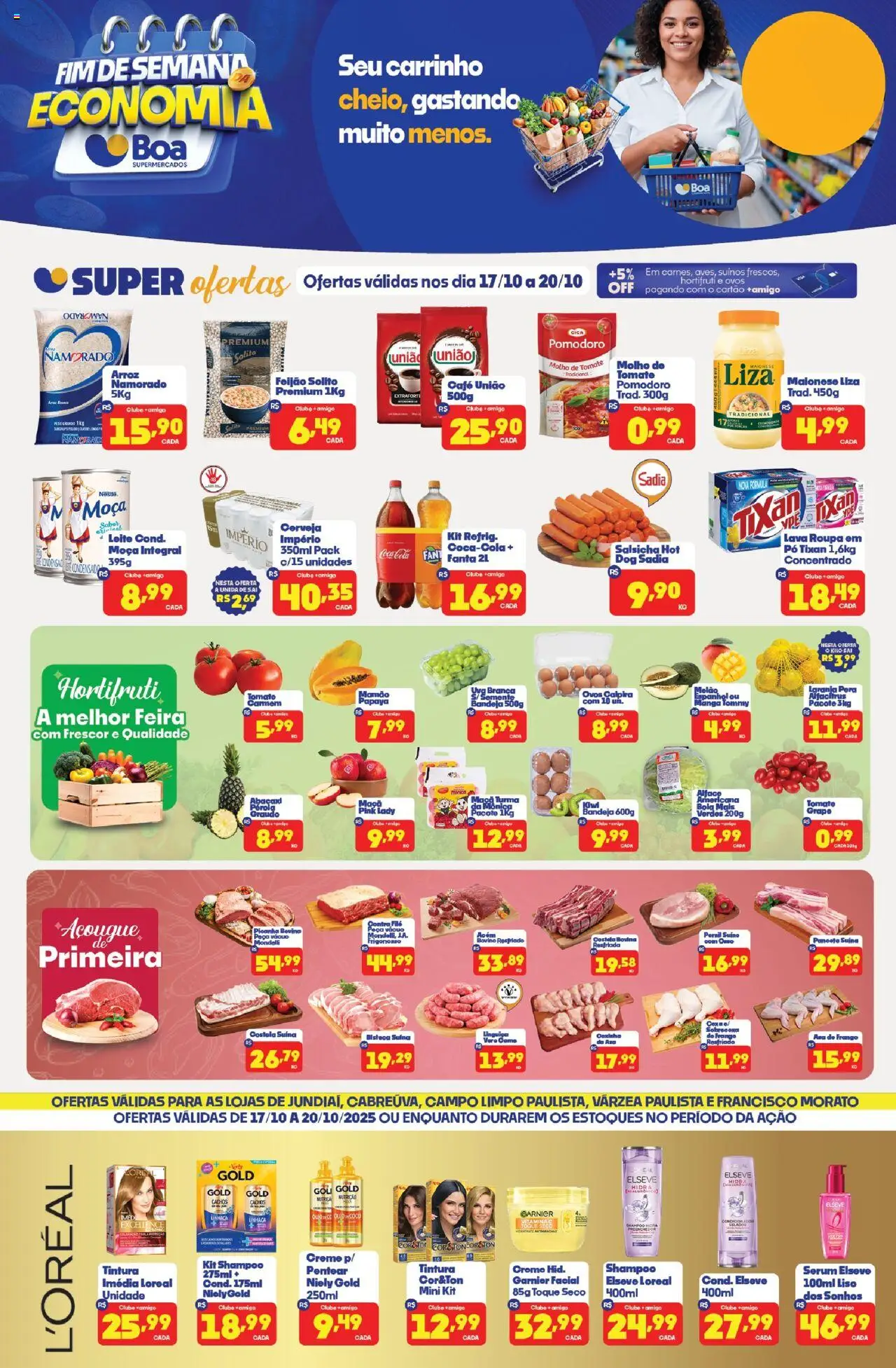Boa Supermercados folheto "Ofertas da semana" válido a partir de 17/10/2025 - número de página 1