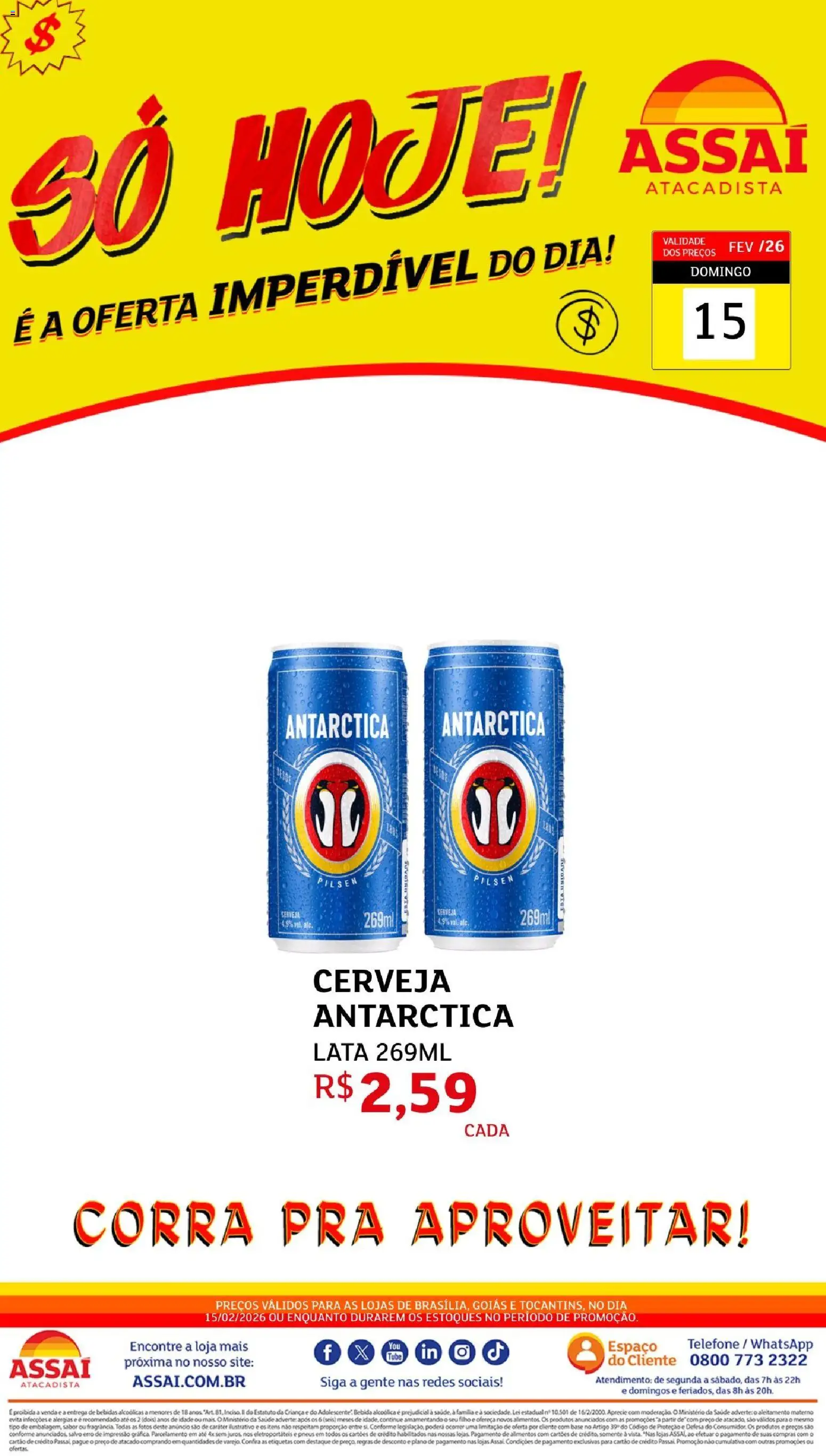 Pré-Visualização do folheto "Encarte - DF" da loja Assaí Atacadista válido a partir de 15/02/2026