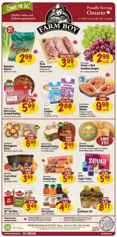 Un aperçu du dépliant Weekly flyer / circulaire du magasin Farm Boy est valide à partir 24 juill. 2025