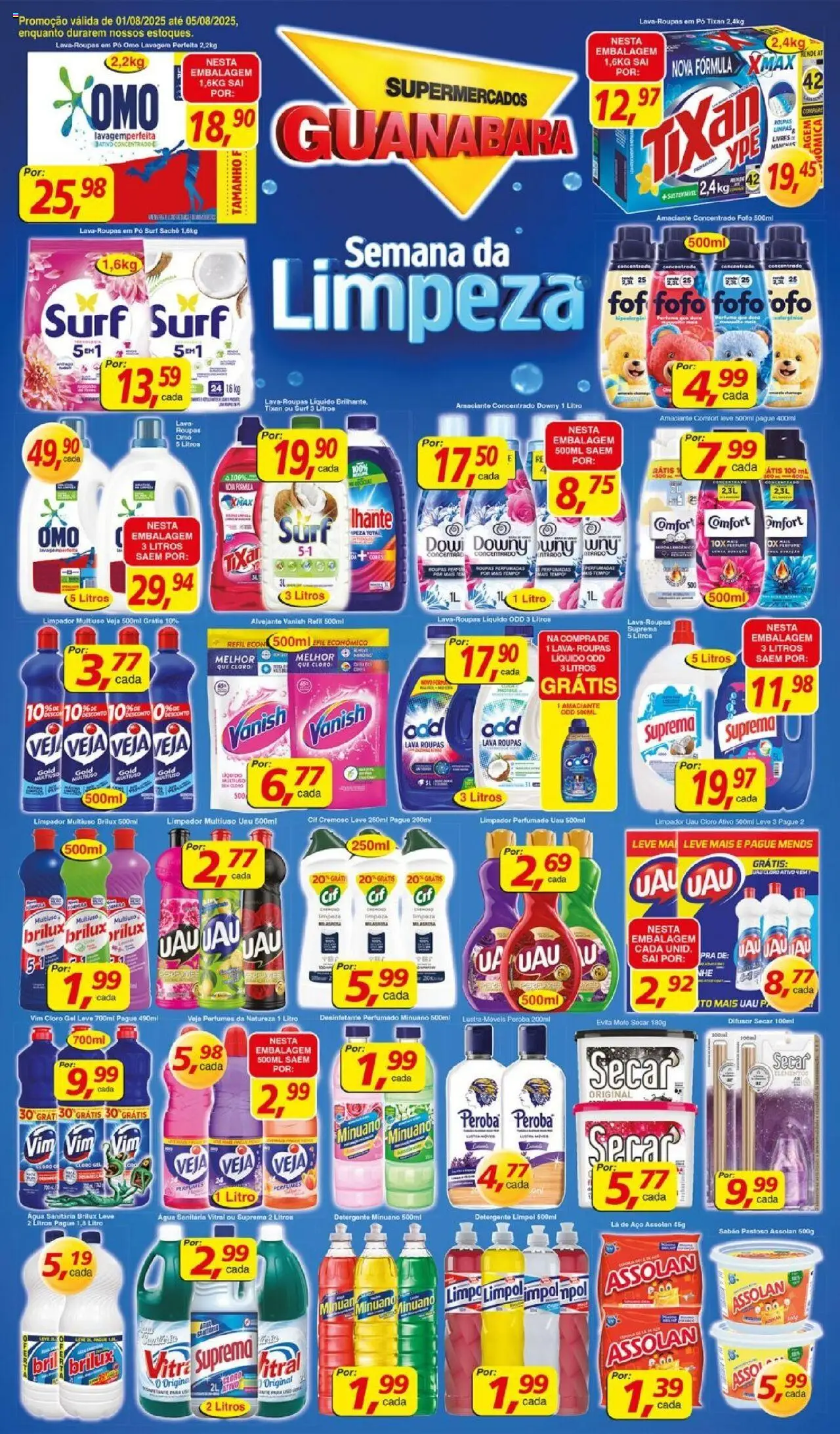 Supermercados Guanabara folheto "Encarte" válido a partir de 01/08/2025 - número de página 1