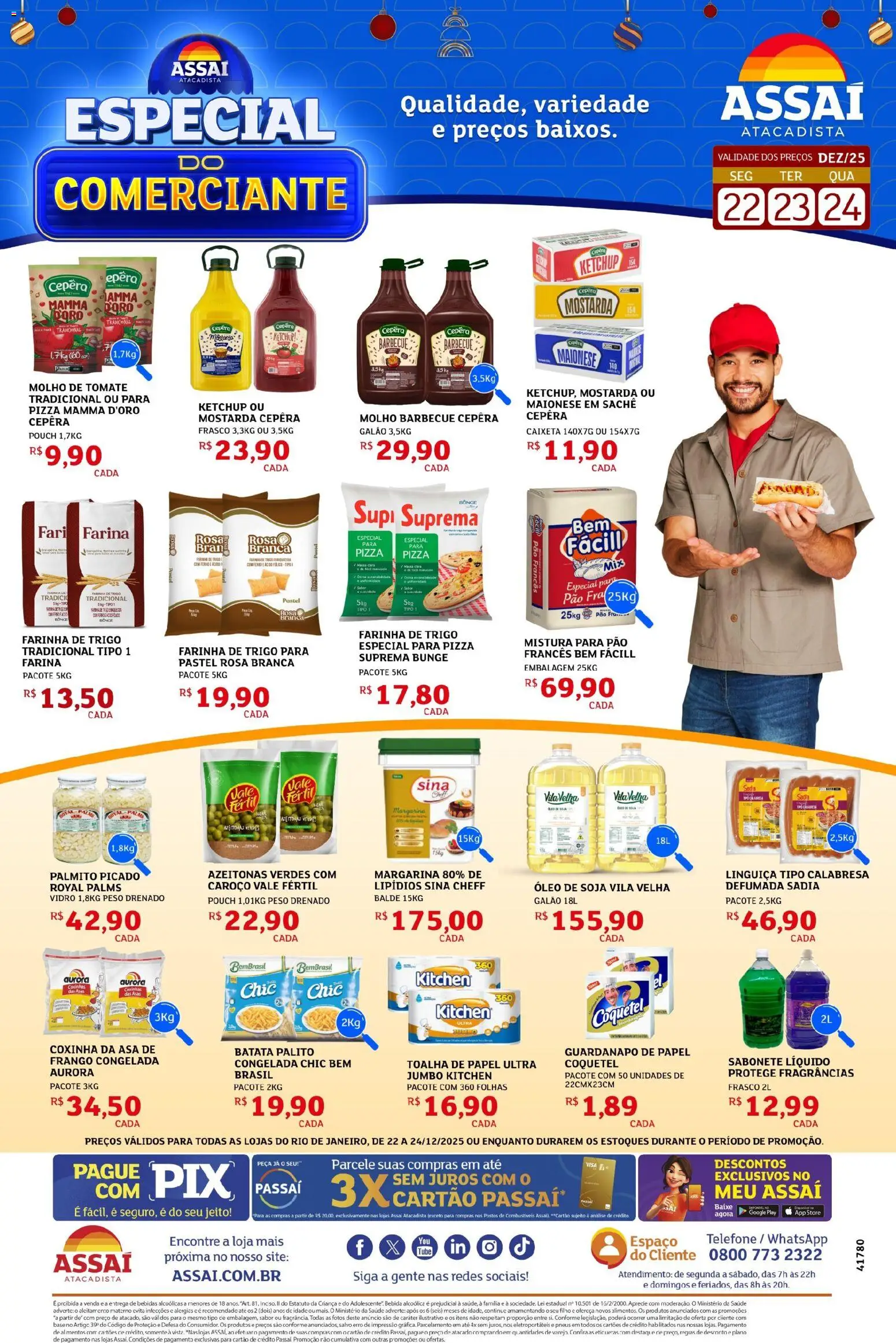 Pré-Visualização do folheto "Encarte - RJ" da loja Assaí Atacadista válido a partir de 22/12/2025