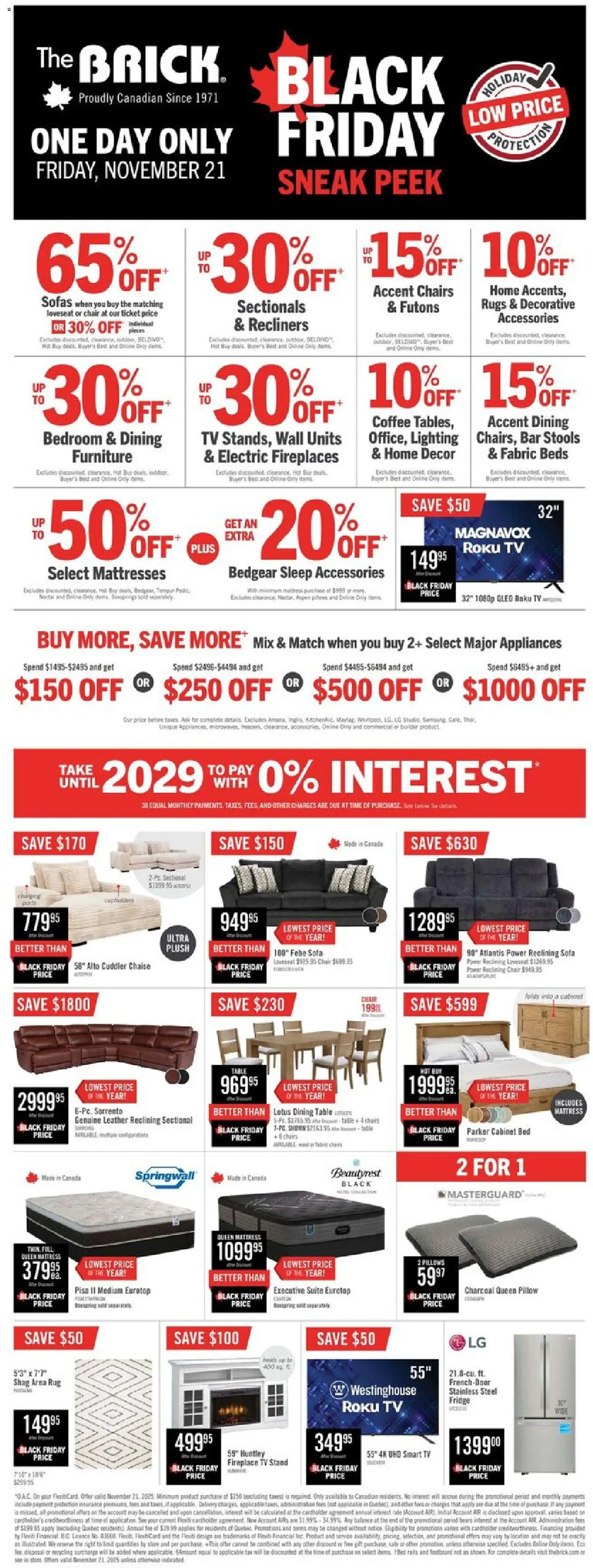 Preview of leaflet Black Friday from shop The Brick is valid from Nov 21, 2025