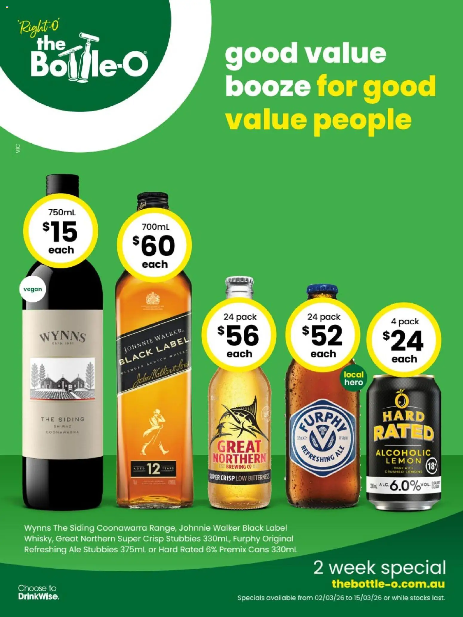 Preview of catalogue The Bottle-O catalogue BAIRNSDALE from shop The Bottle-O valid 02/03/2026