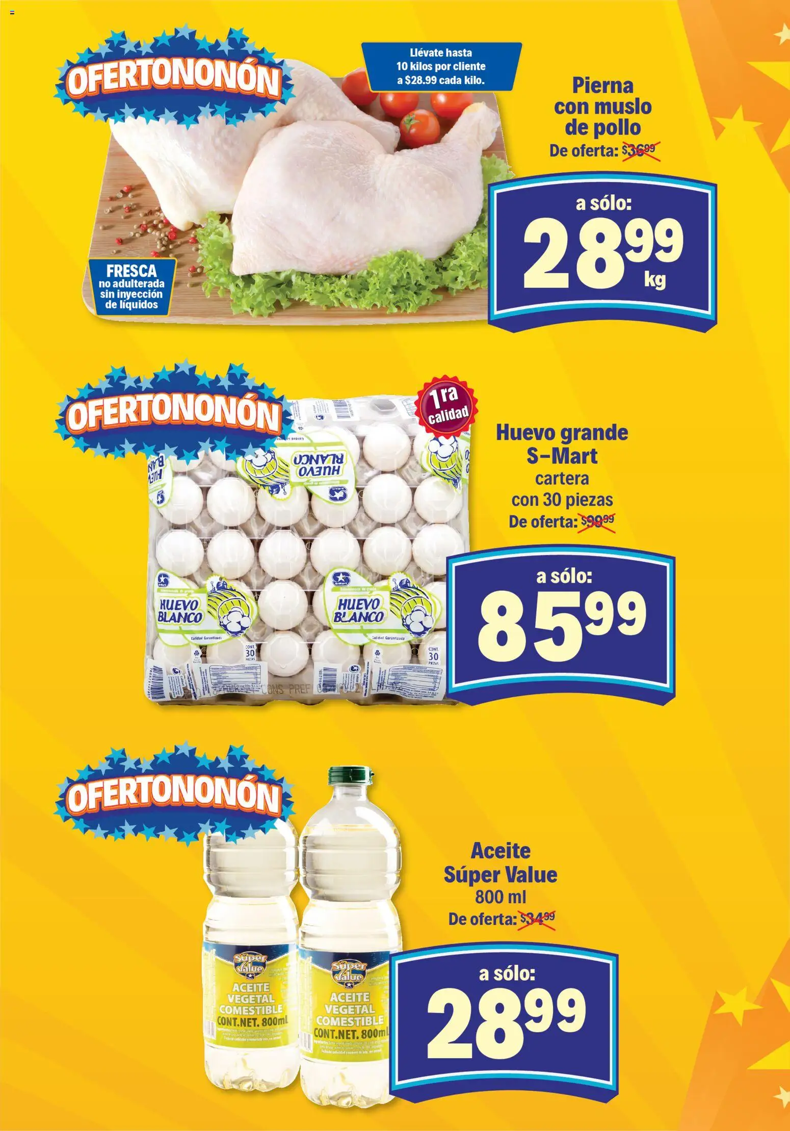 Vista previa las ofertas de la tienda S-Mart - Folleto Ofertas de Feria Juárez desde el 31/10/2025 - Pollo, Huevo, Aceite, Aceite vegetal