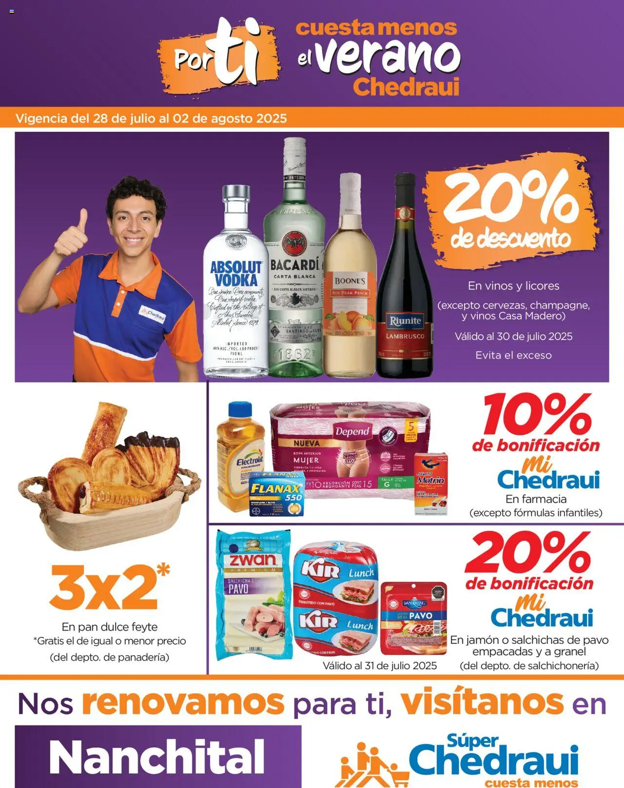 Folleto Apertura Súper Chedraui Nanchital Chedraui y sus promociones válidas desde el 28/07/2025 - Número de página 1
