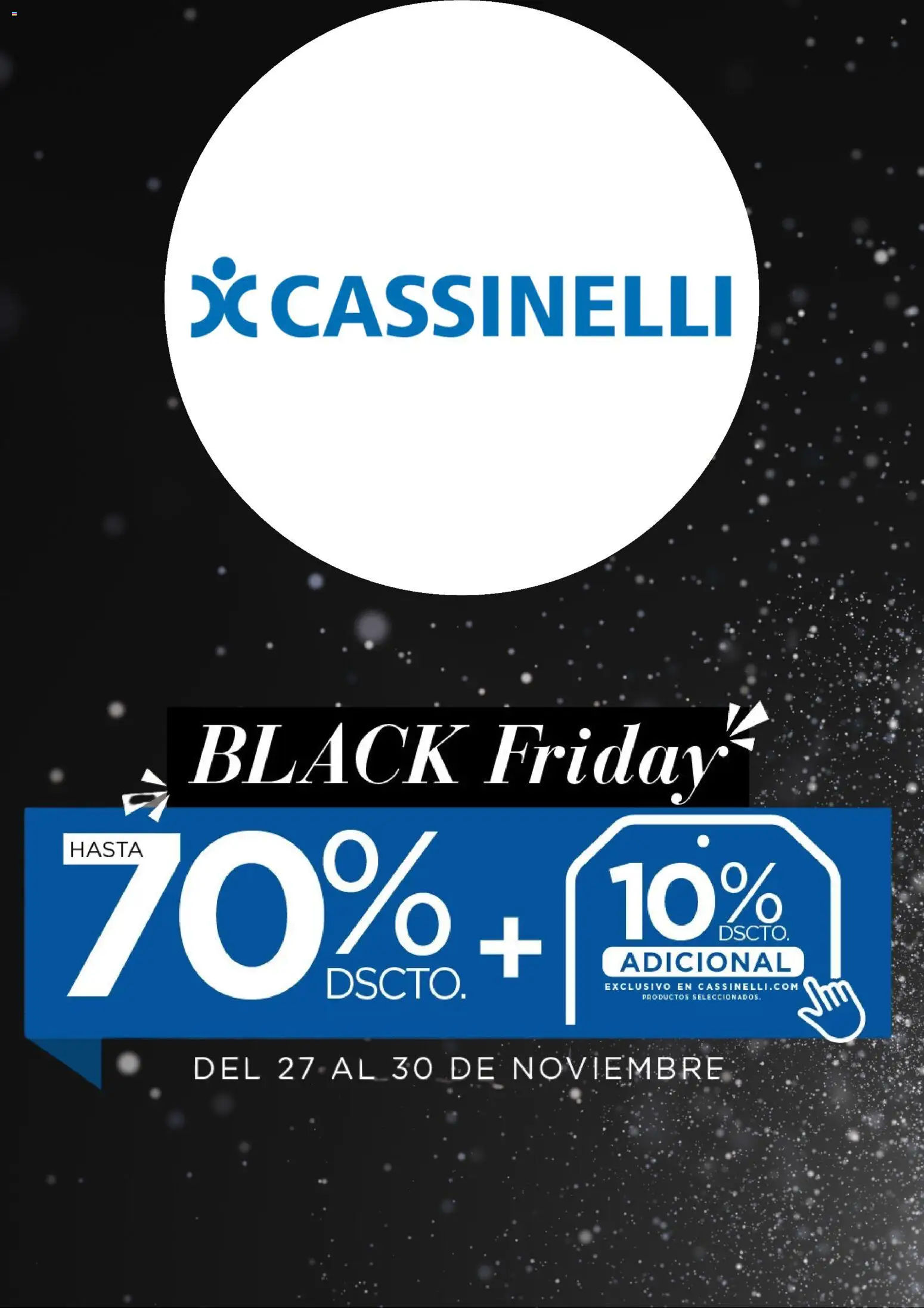 Vista previa de Black Friday de la tienda Cassinelli válido desde 27/11/2025