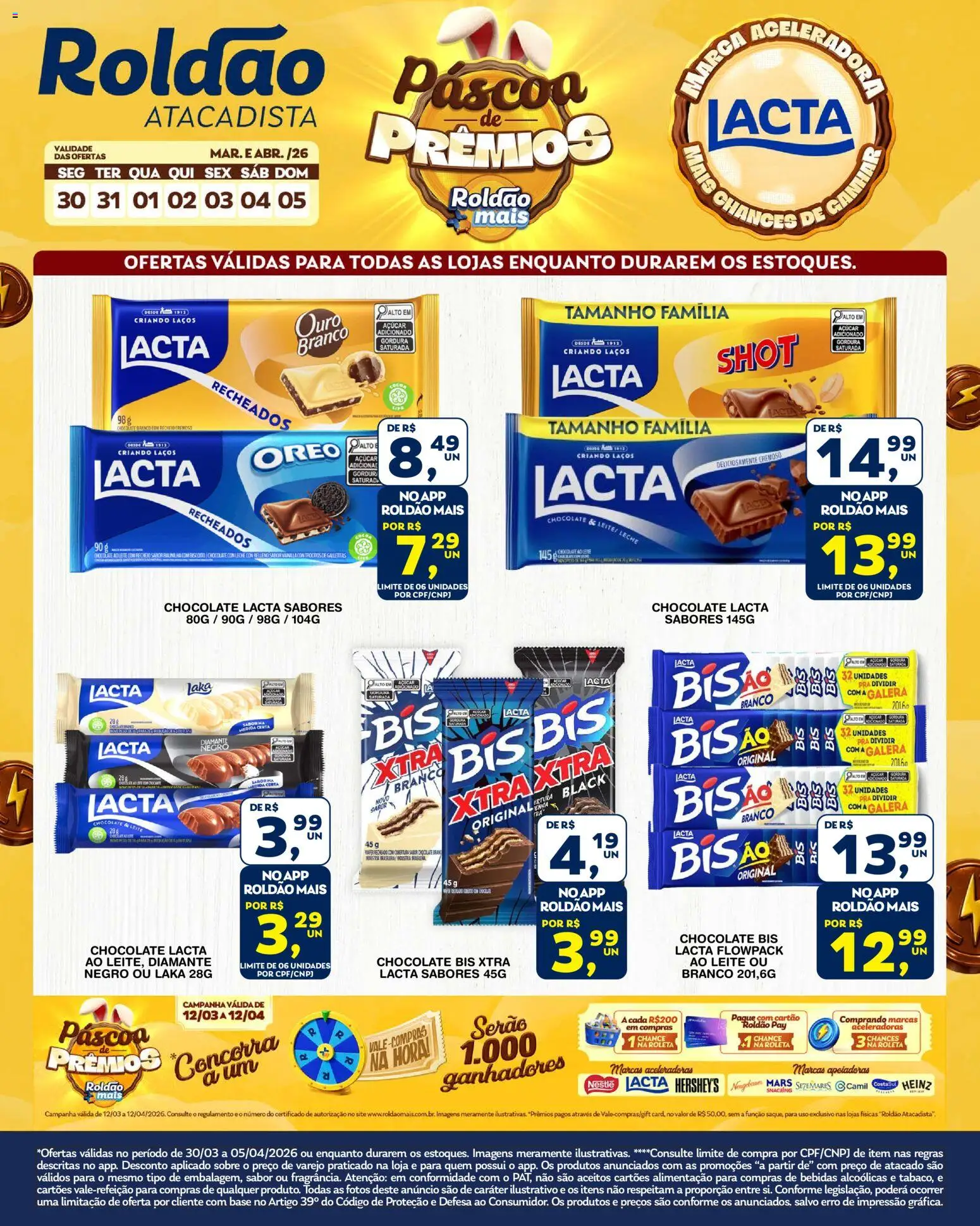 Pré-Visualização do folheto "Roldão ofertas Lacta" da loja Roldão válido a partir de 30/03/2026
