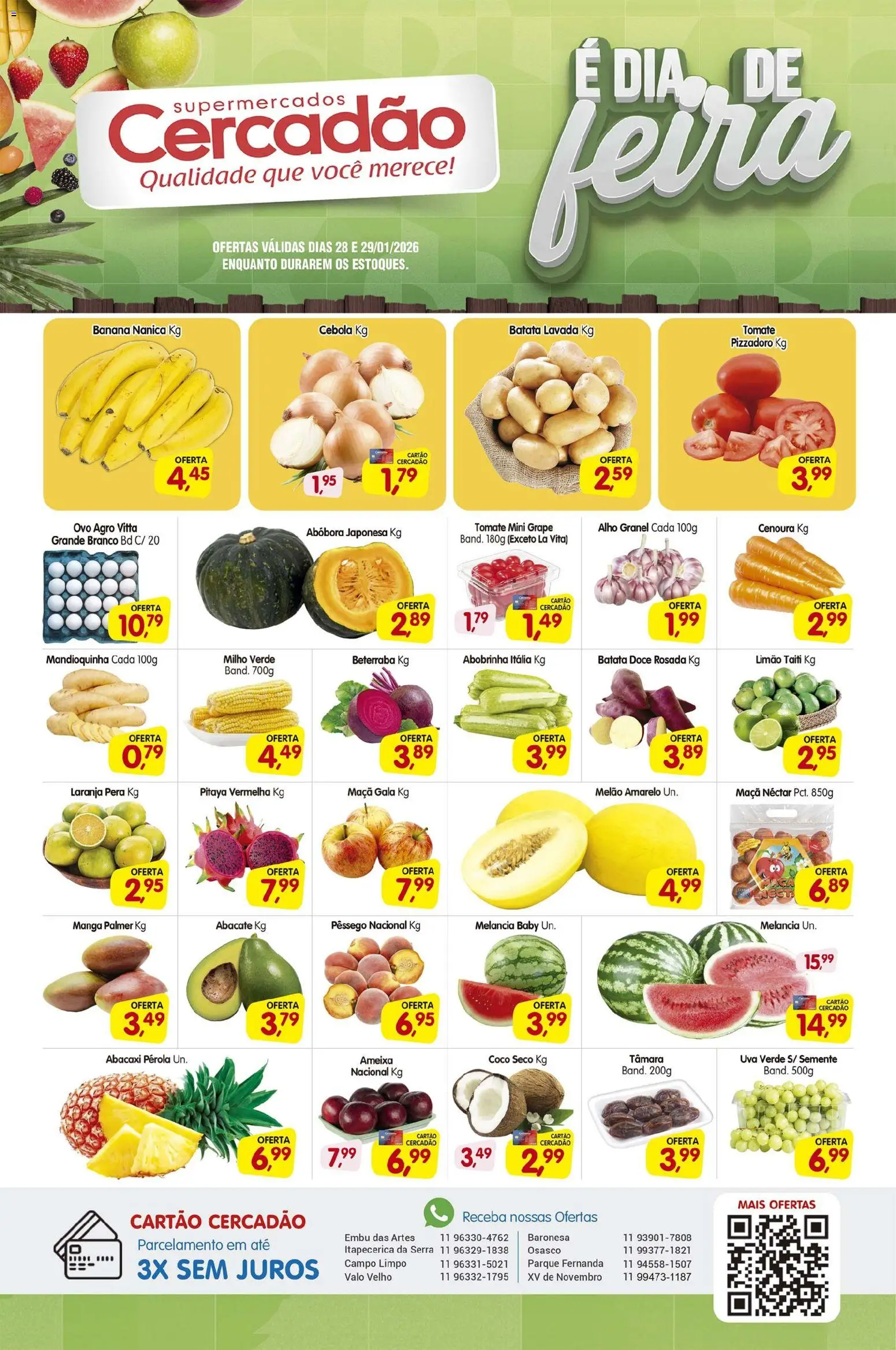 Pré-Visualização do folheto "Ofertas da semana" da loja Cercadão válido a partir de 28/01/2026