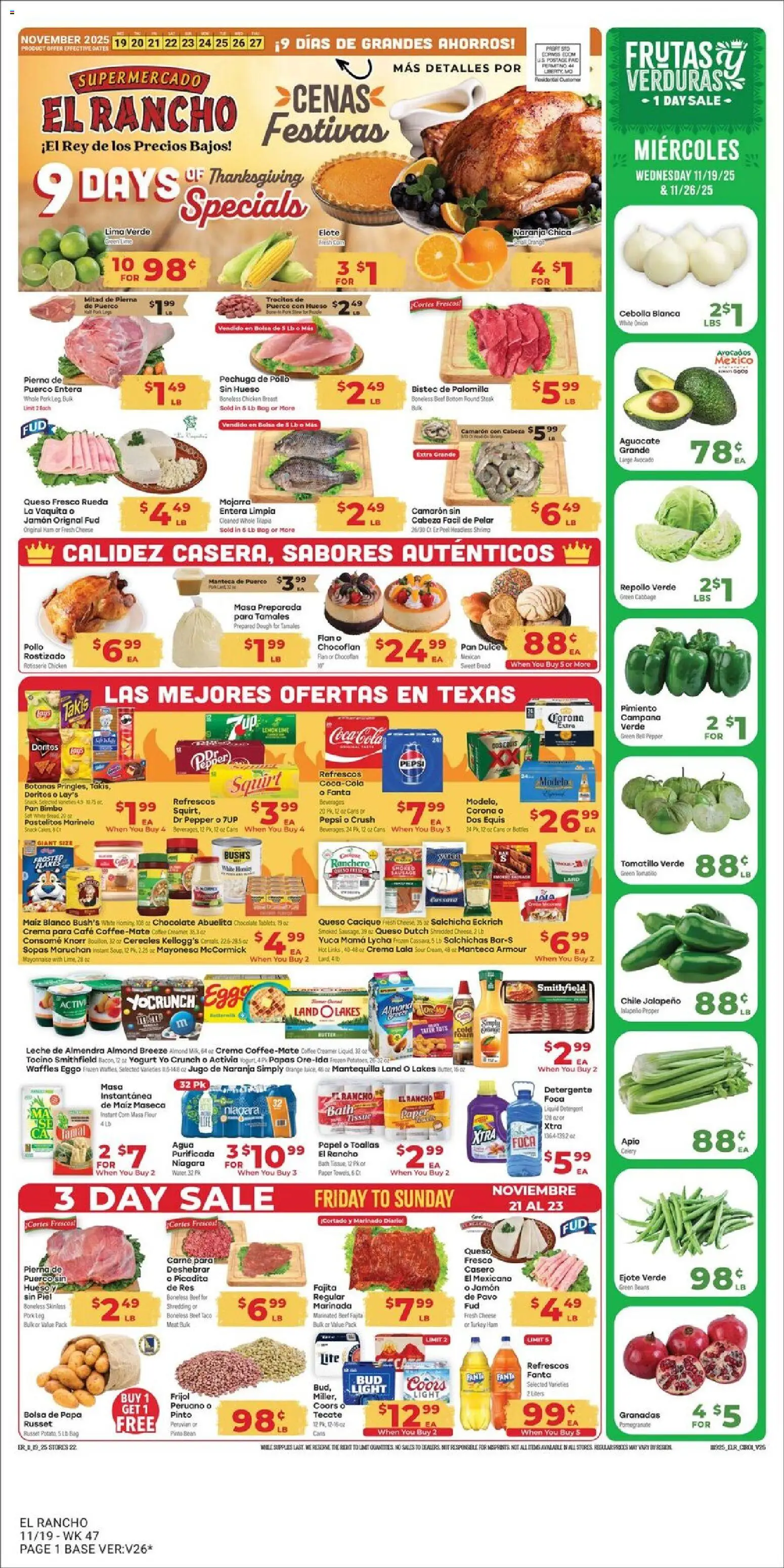 Ad Preview of El Rancho Weekly Ad from 11/19/2025