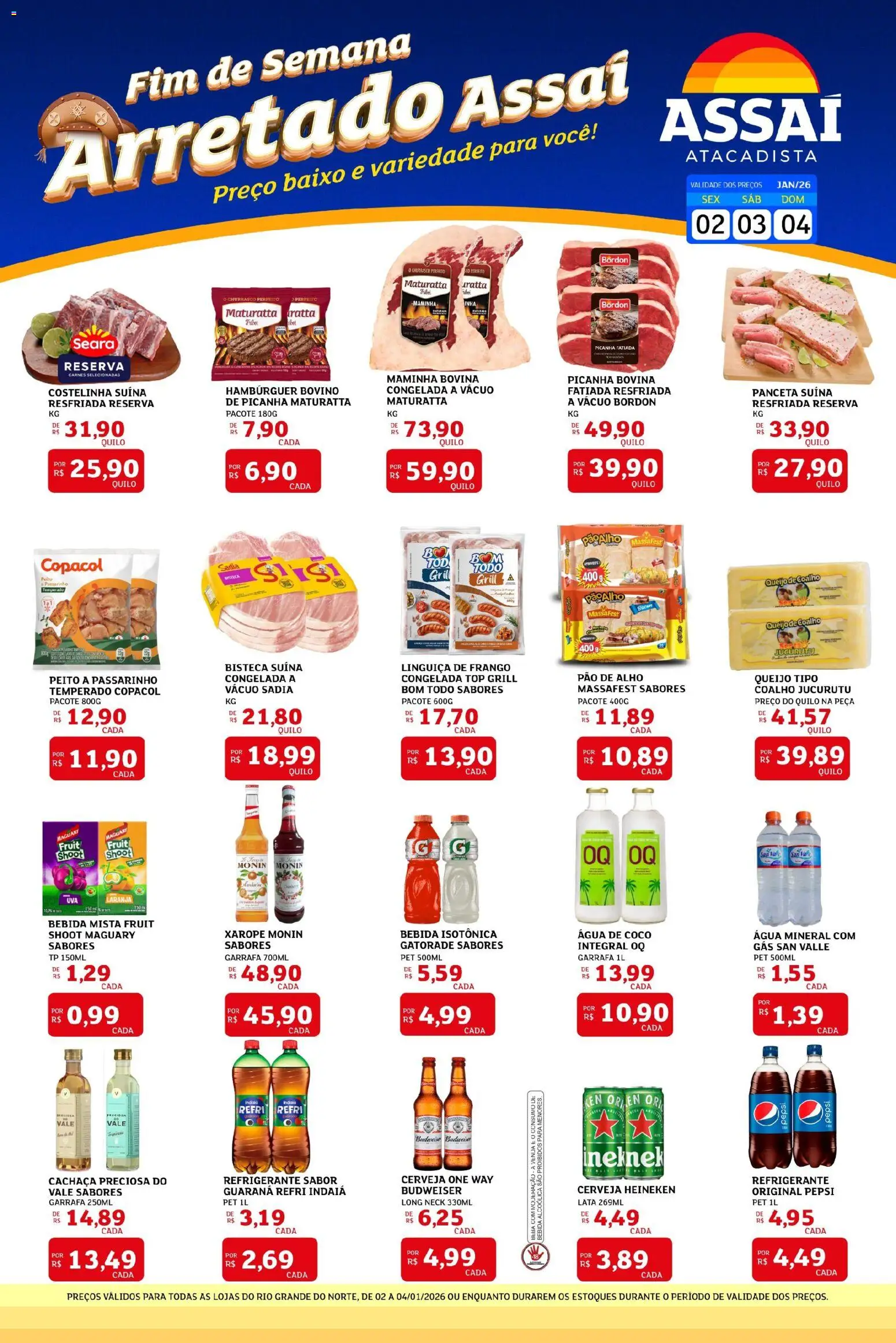 Pré-Visualização do folheto "Encarte - RN" da loja Assaí Atacadista válido a partir de 02/01/2026