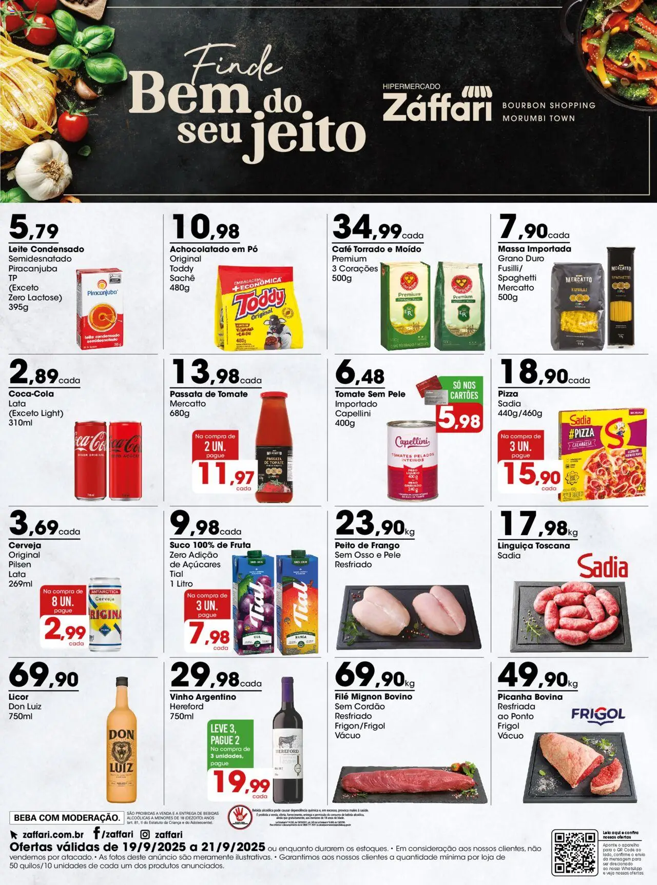 Zaffari folheto "Ofertas Final de Semana - SP" válido a partir de 19/09/2025 - número de página 1