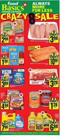 Un aperçu du dépliant Food Basics weekly flyer / circulaire du magasin Food Basics est valide à partir 5 mars 2026