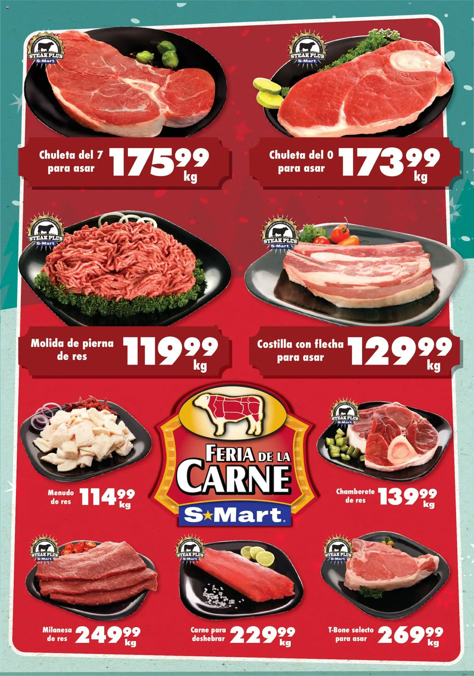 Vista previa las ofertas de la tienda S-Mart - Folleto Juárez desde el 07/11/2025 - Carne, Milanesa, Res, Chuleta, Steak