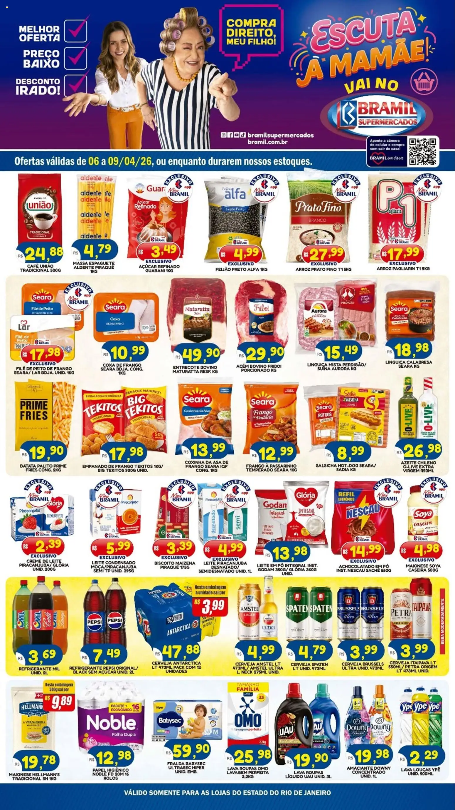 Pré-Visualização do folheto "Bramil Supermercados - Ofertas da semana" da loja Bramil Supermercados válido a partir de 06/04/2026