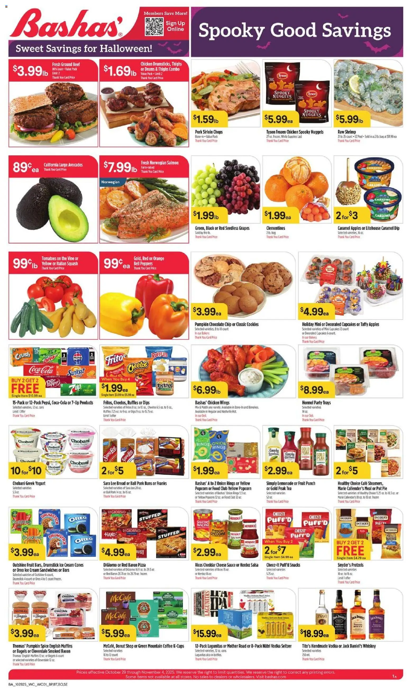 Basha's Weekly Ad from 10/29/2025 - Flyer - Page number 1