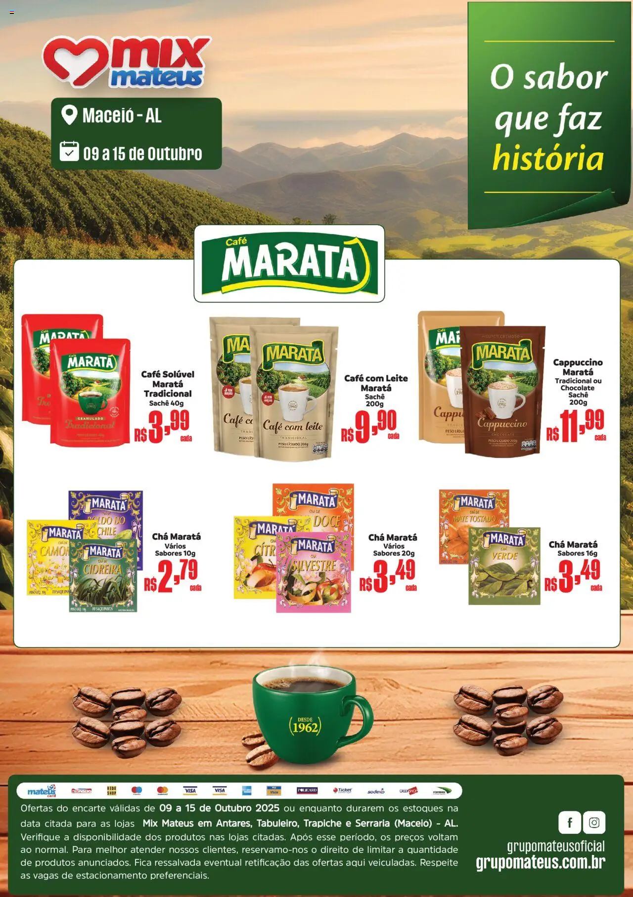 Mateus folheto "Ofertas Festival Maratá" válido a partir de 09/10/2025 - número de página 1