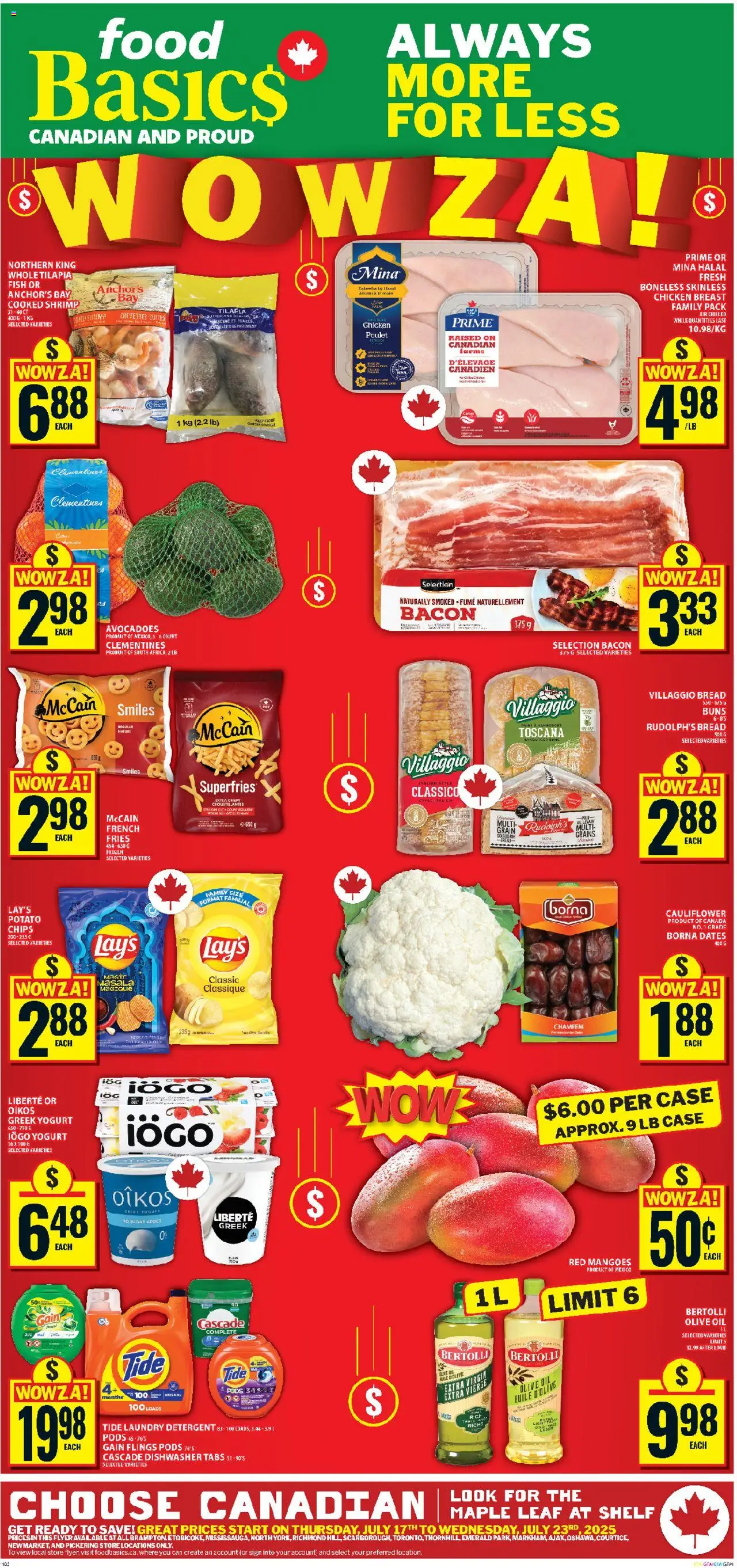 Food Basics flyer valid from Jul 17, 2025 - page number 1