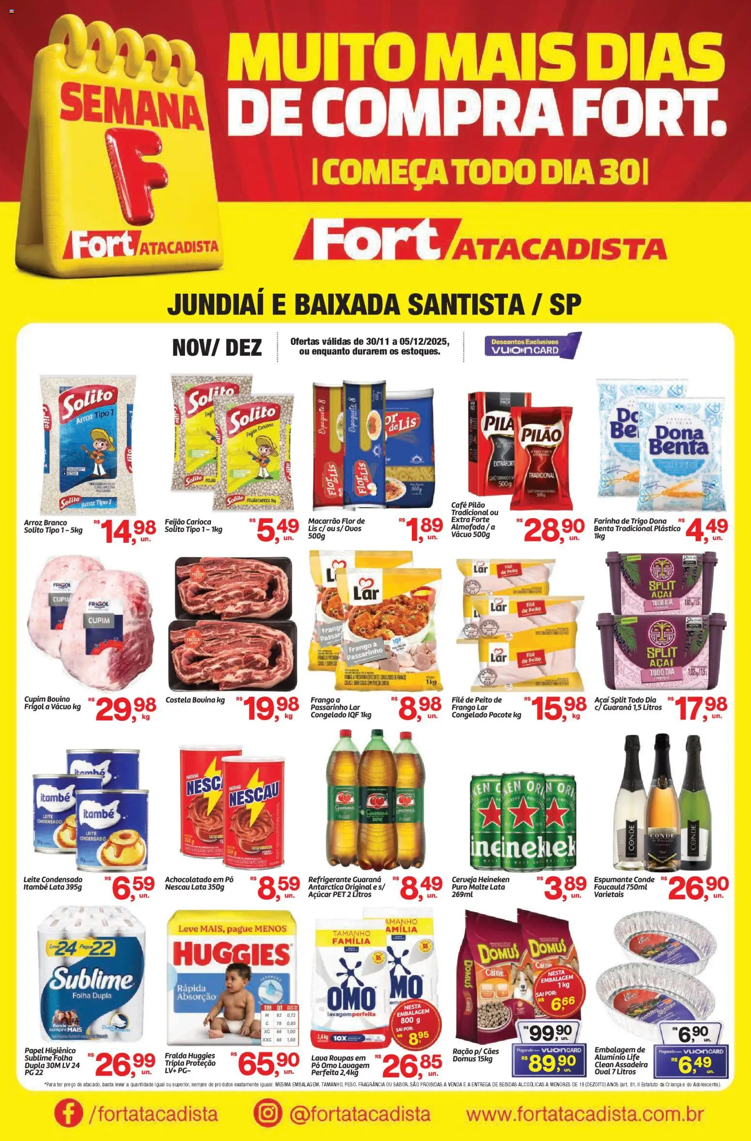 Pré-Visualização do folheto "Ofertas da semana" da loja Fort Atacadista válido a partir de 30/11/2025