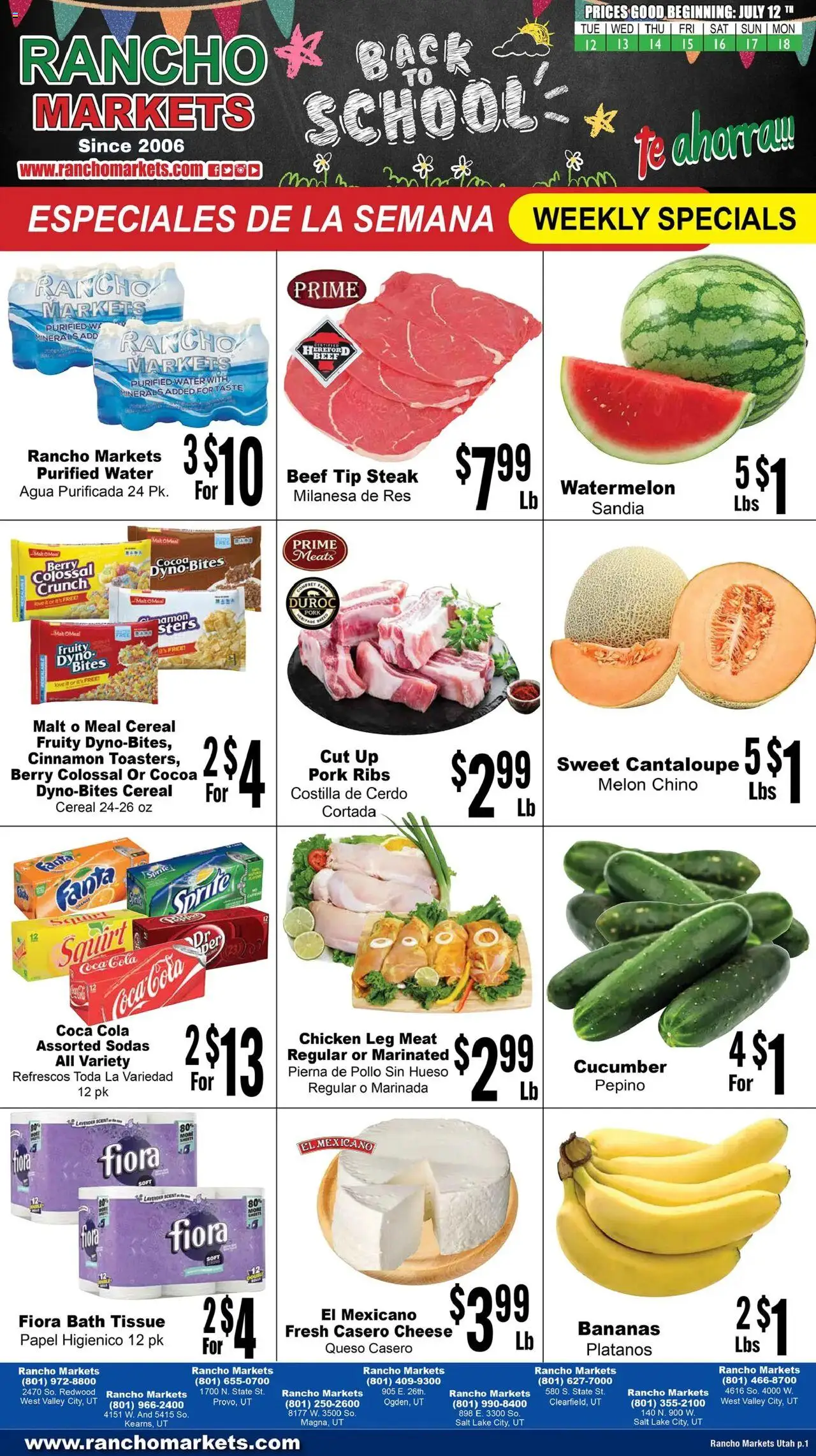 Rancho Markets Weekly Ad from 08/12/2025 - Flyer - Page number 1