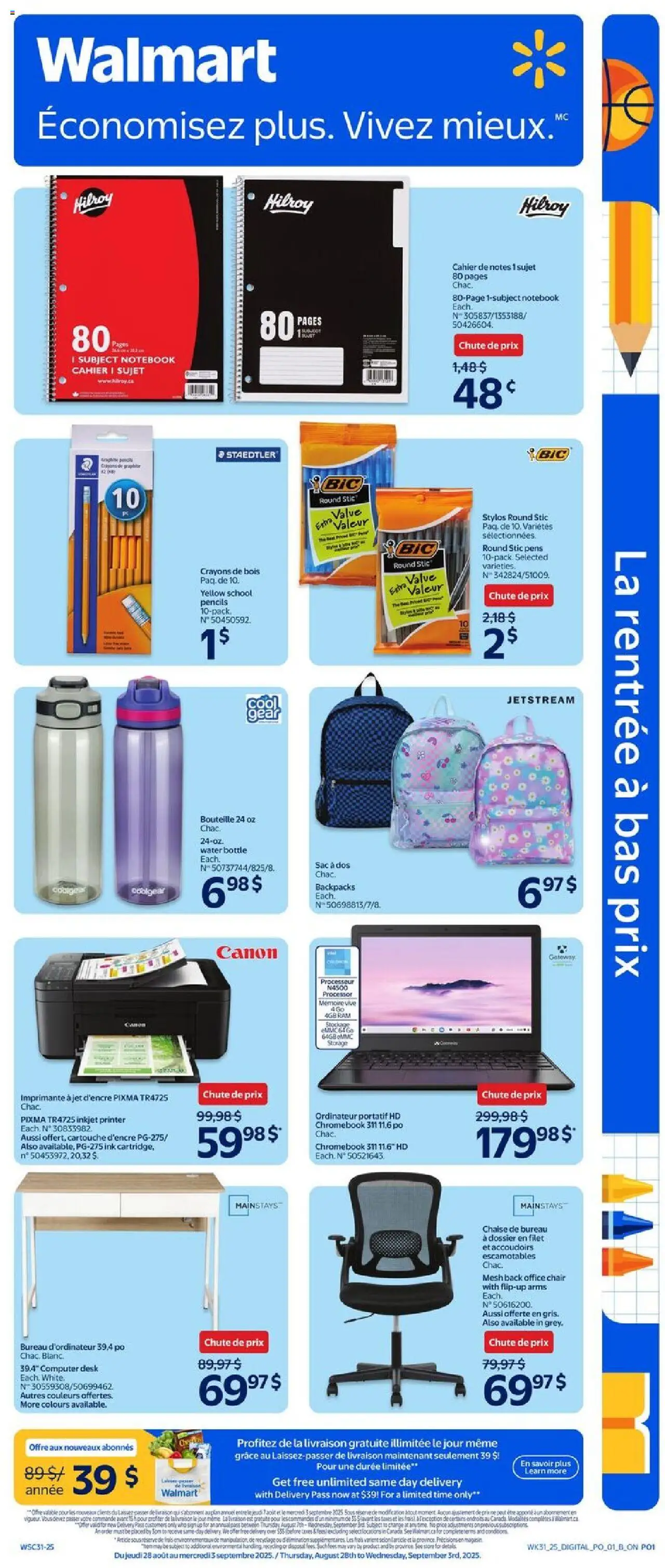 Walmart flyer valid from Aug 28, 2025 - page number 1
