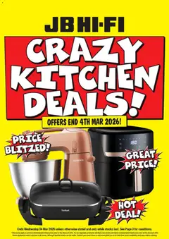 Preview of catalogue JB Hi-Fi Crazy Kitchen Deals from shop JB Hi-Fi valid 27 Feb 2026