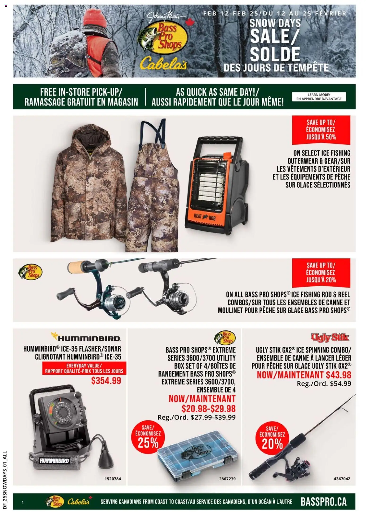 Preview of leaflet Flyer / circulaire from shop Cabelas is valid from Feb 12, 2026 - Ice, Box